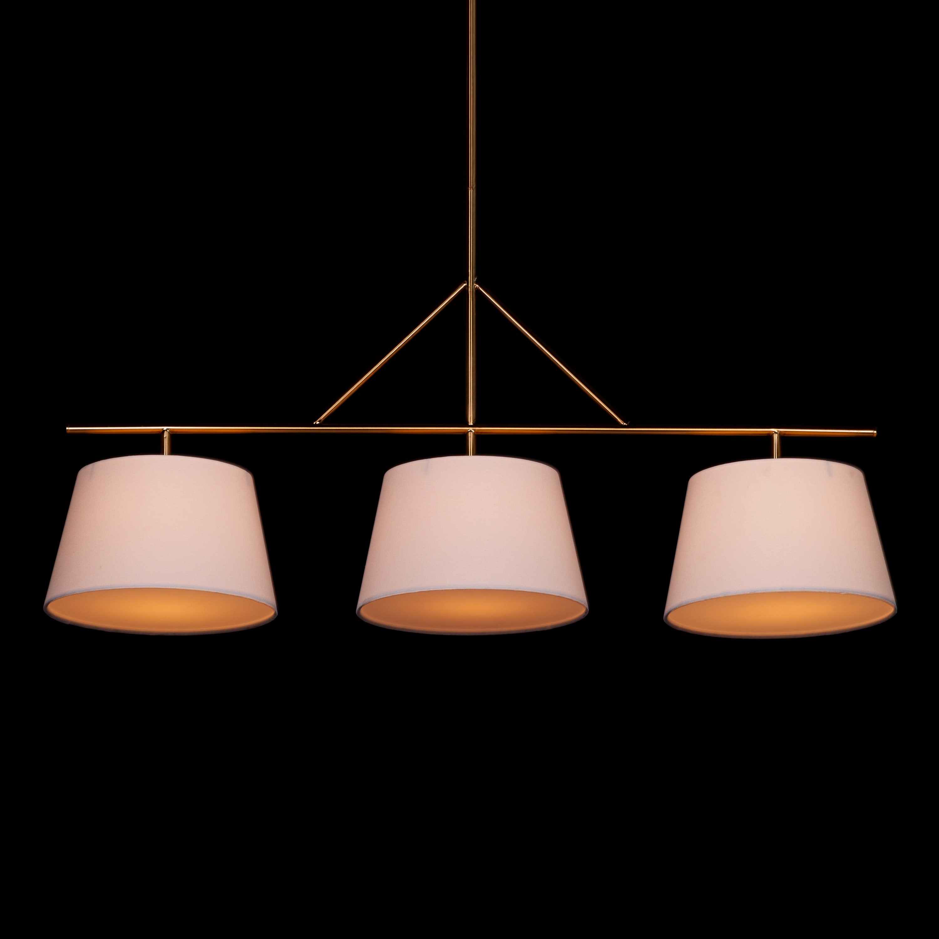 Swiss Bliss (Gold, Off-White) Fabric Chandelier