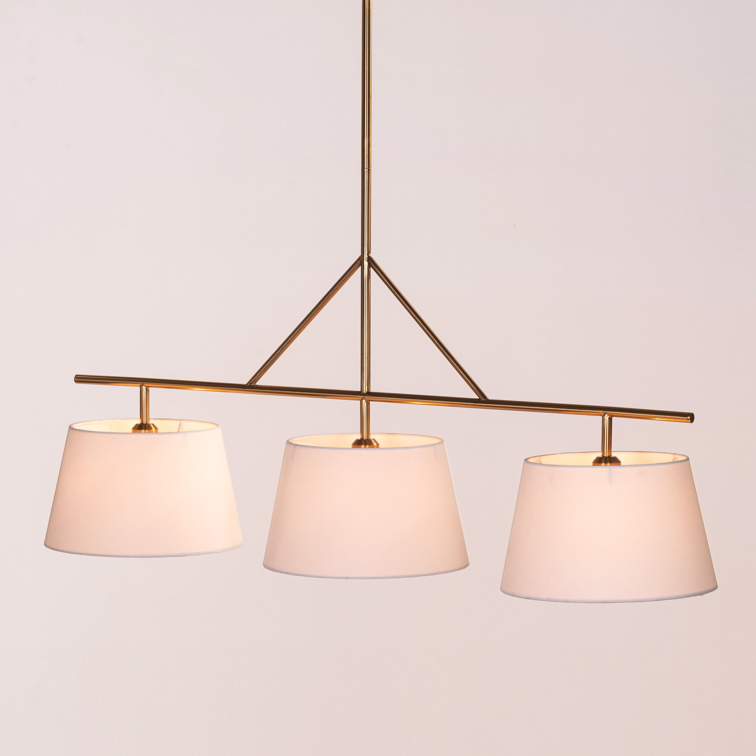 Swiss Bliss (Gold, Off-White) Fabric Chandelier