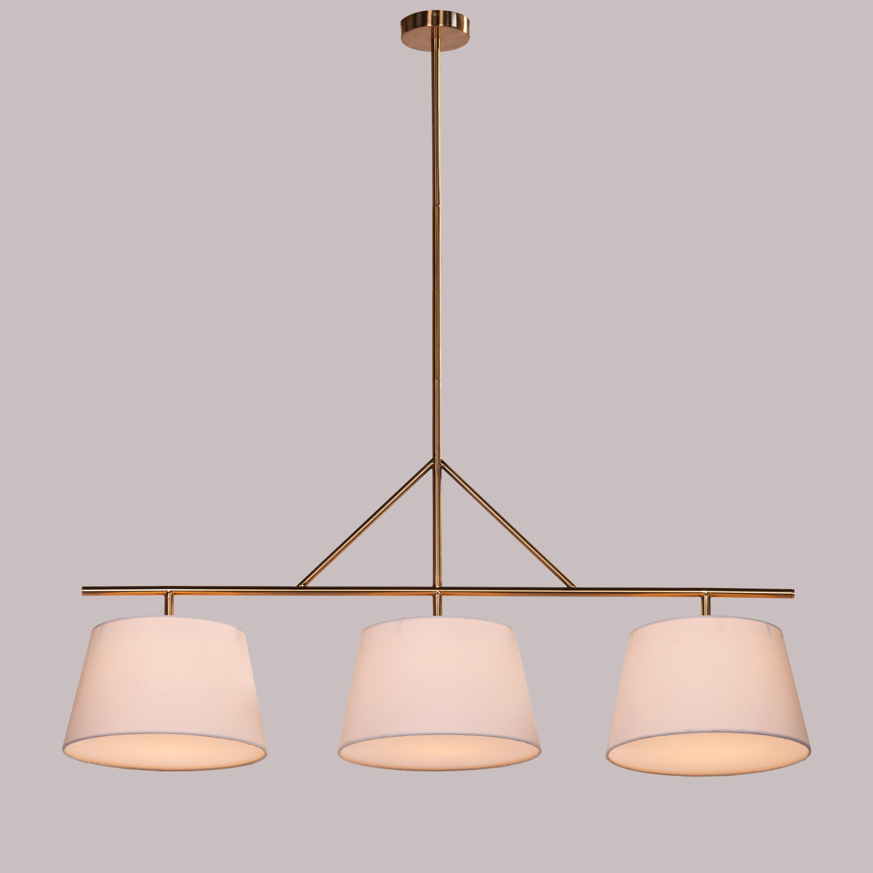 Swiss Bliss (Gold, Off-White) Fabric Chandelier