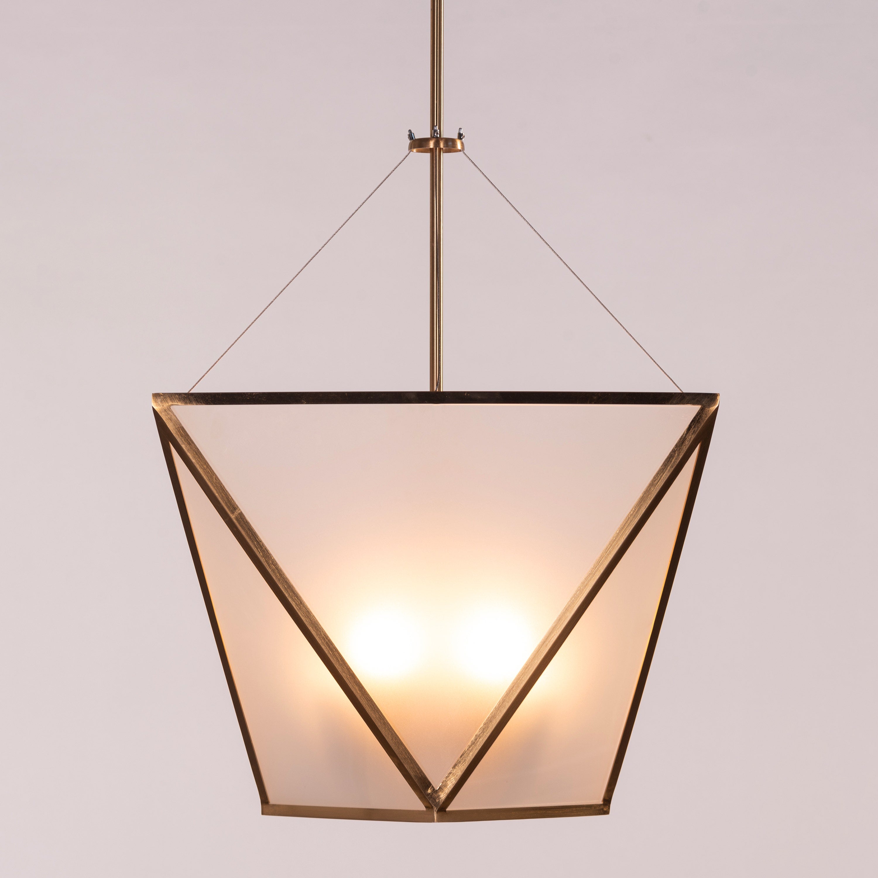 Waste These Things (Gold) Frosted Glass Pendant Light