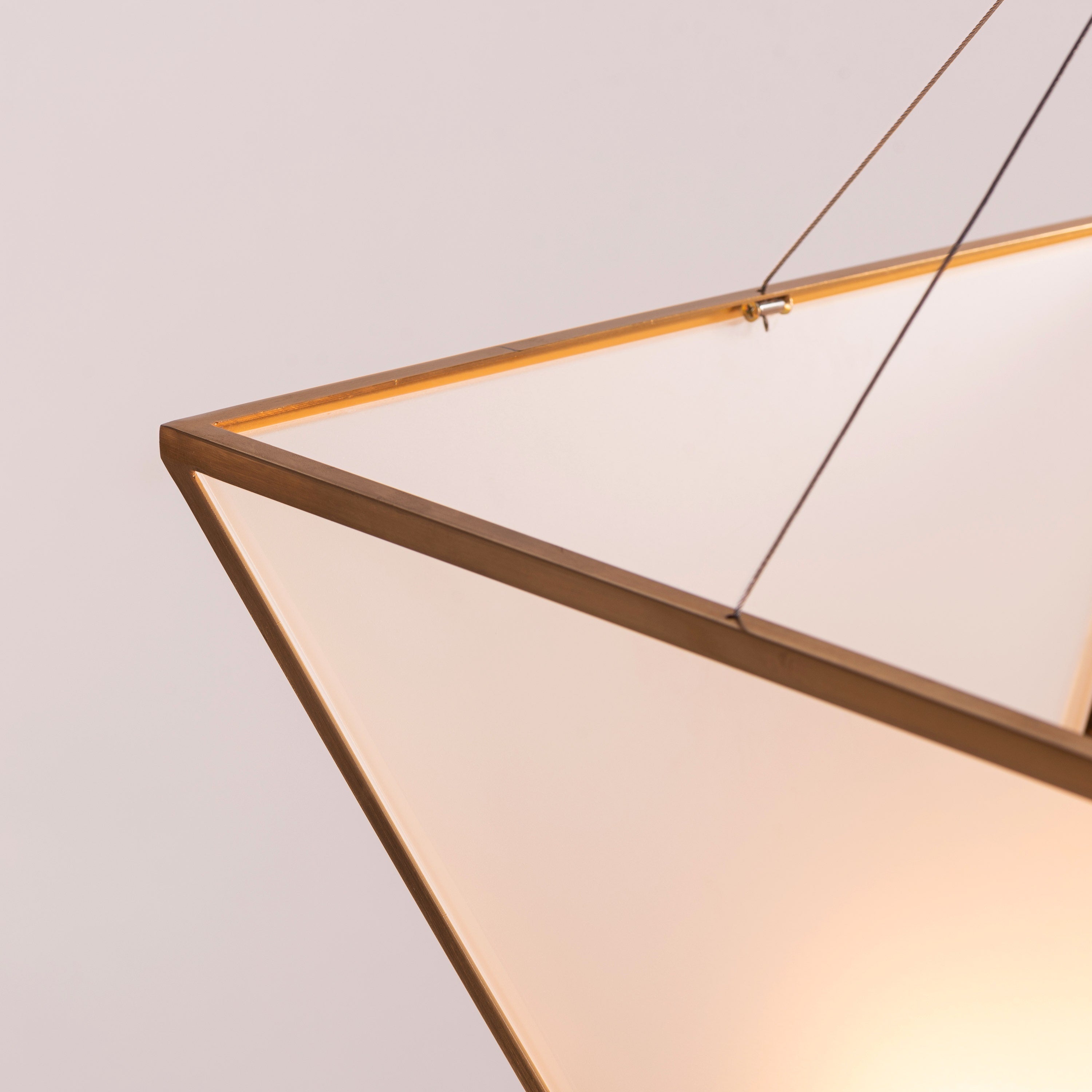 Waste These Things (Gold) Frosted Glass Pendant Light
