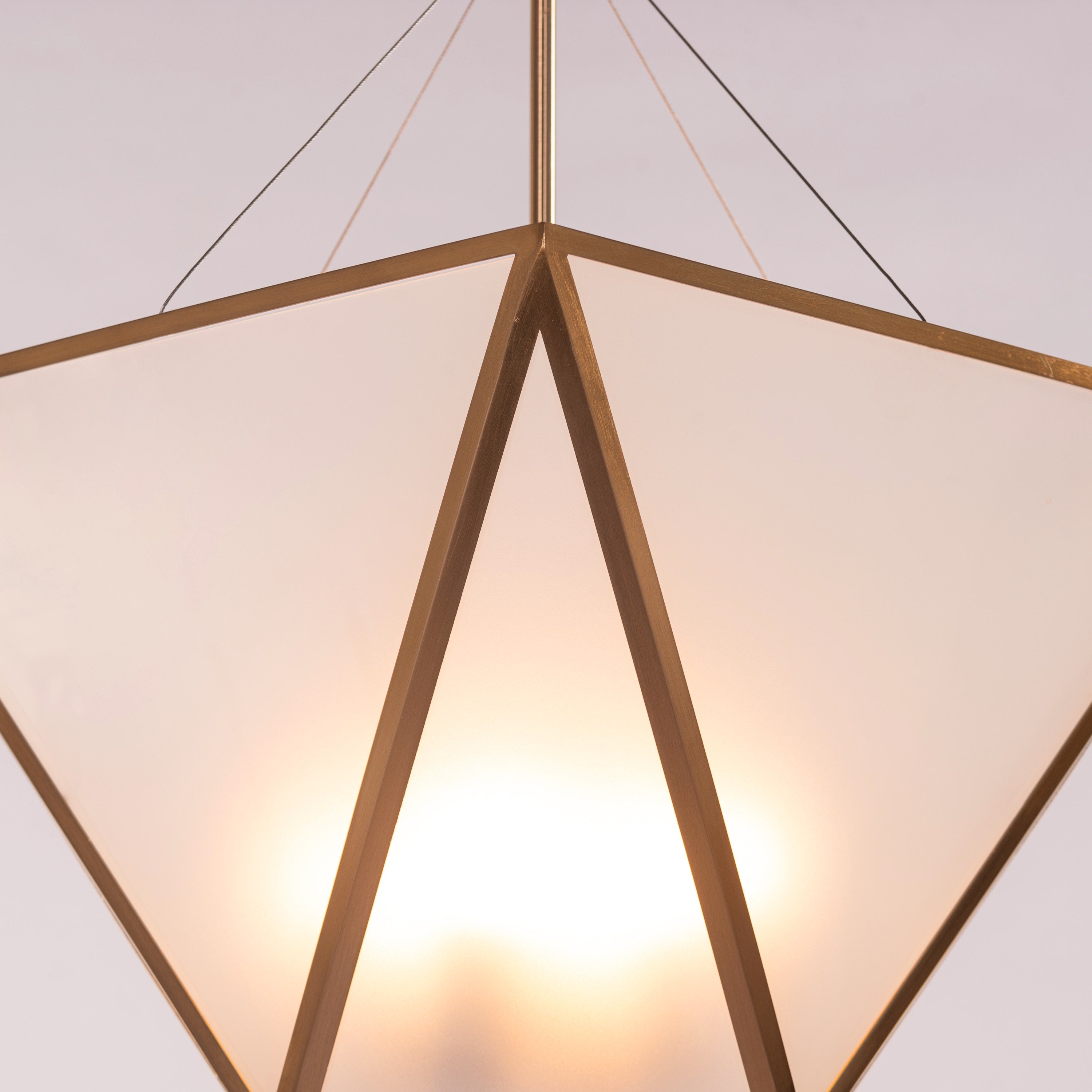 Waste These Things (Gold) Frosted Glass Pendant Light