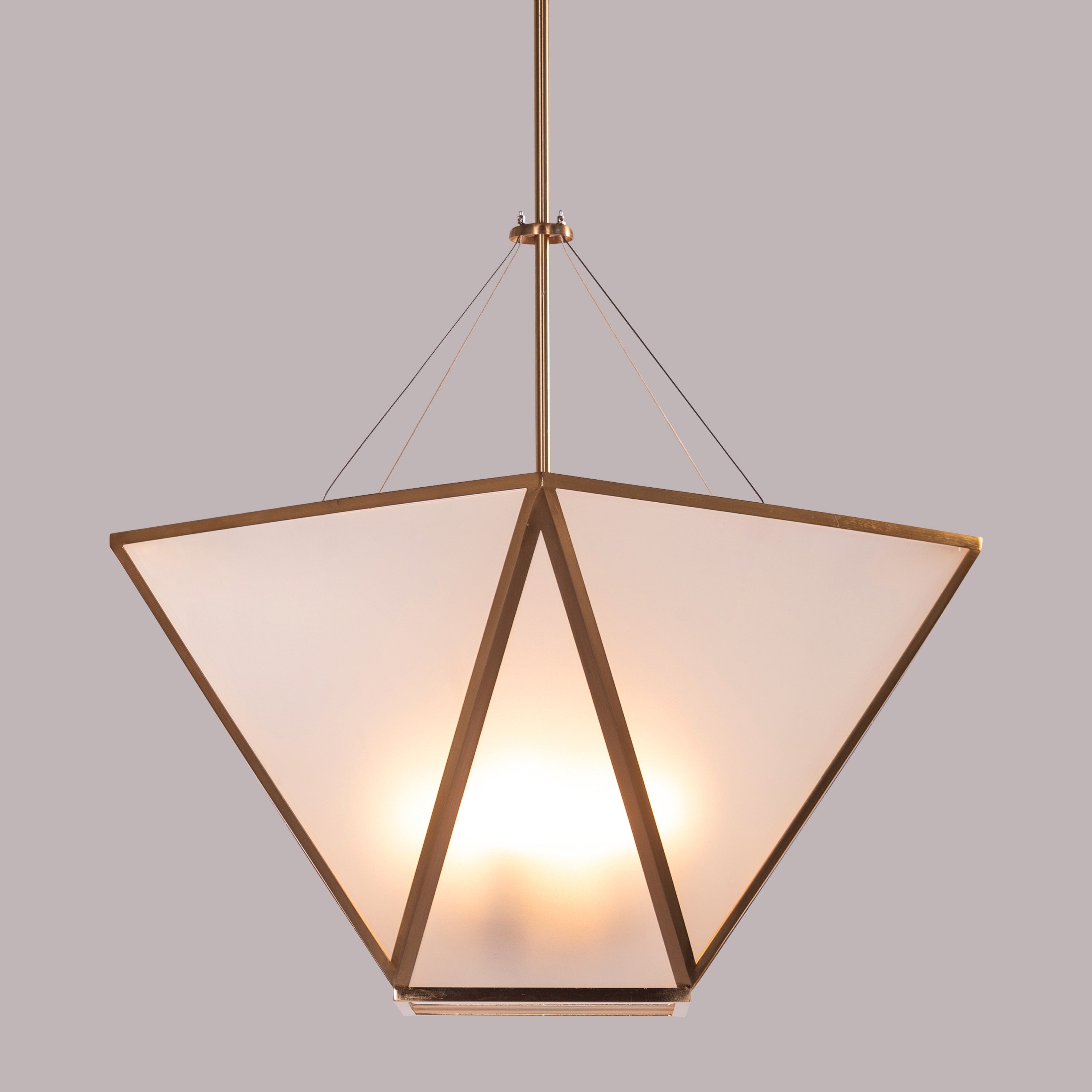 Waste These Things (Gold) Frosted Glass Pendant Light