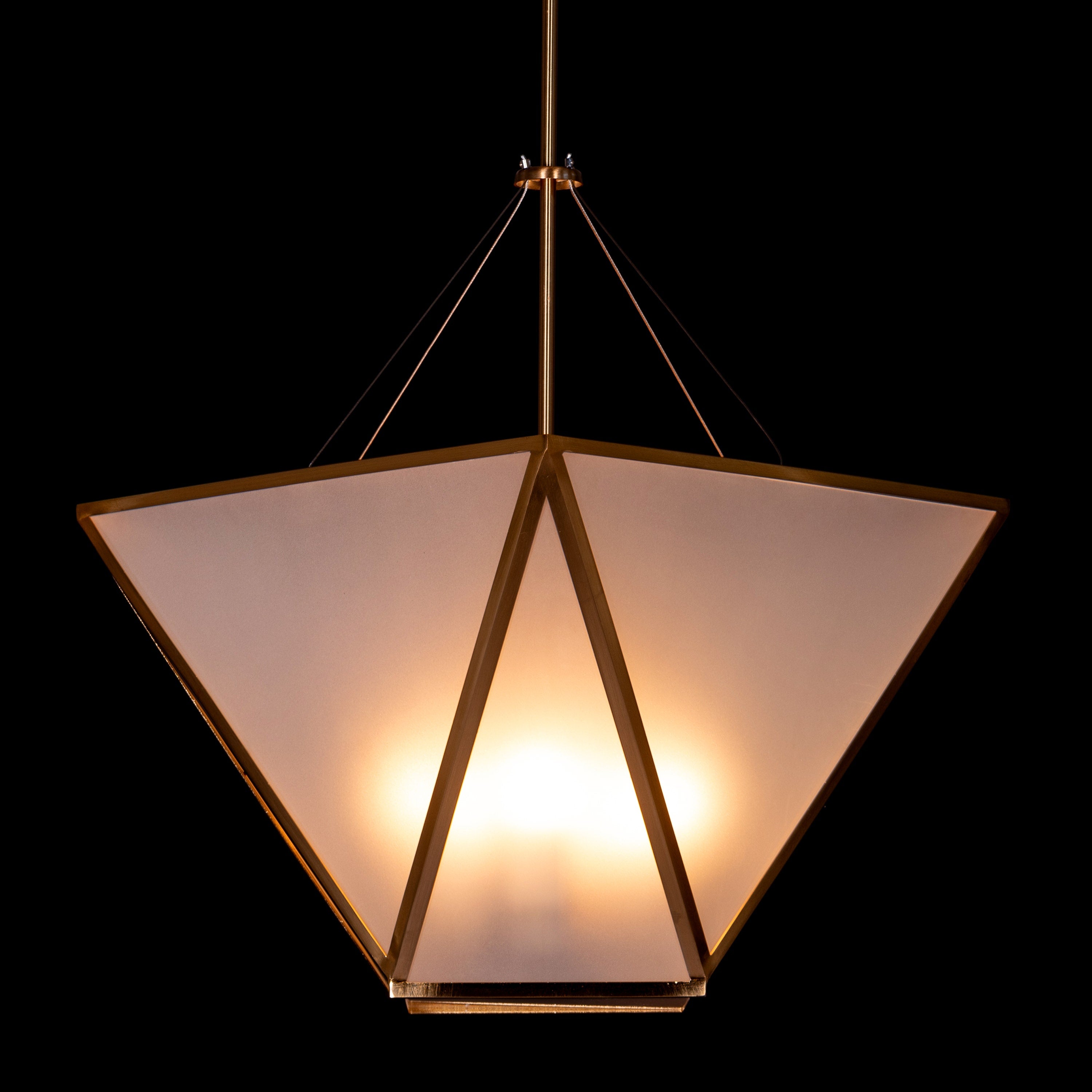 Waste These Things (Gold) Frosted Glass Pendant Light