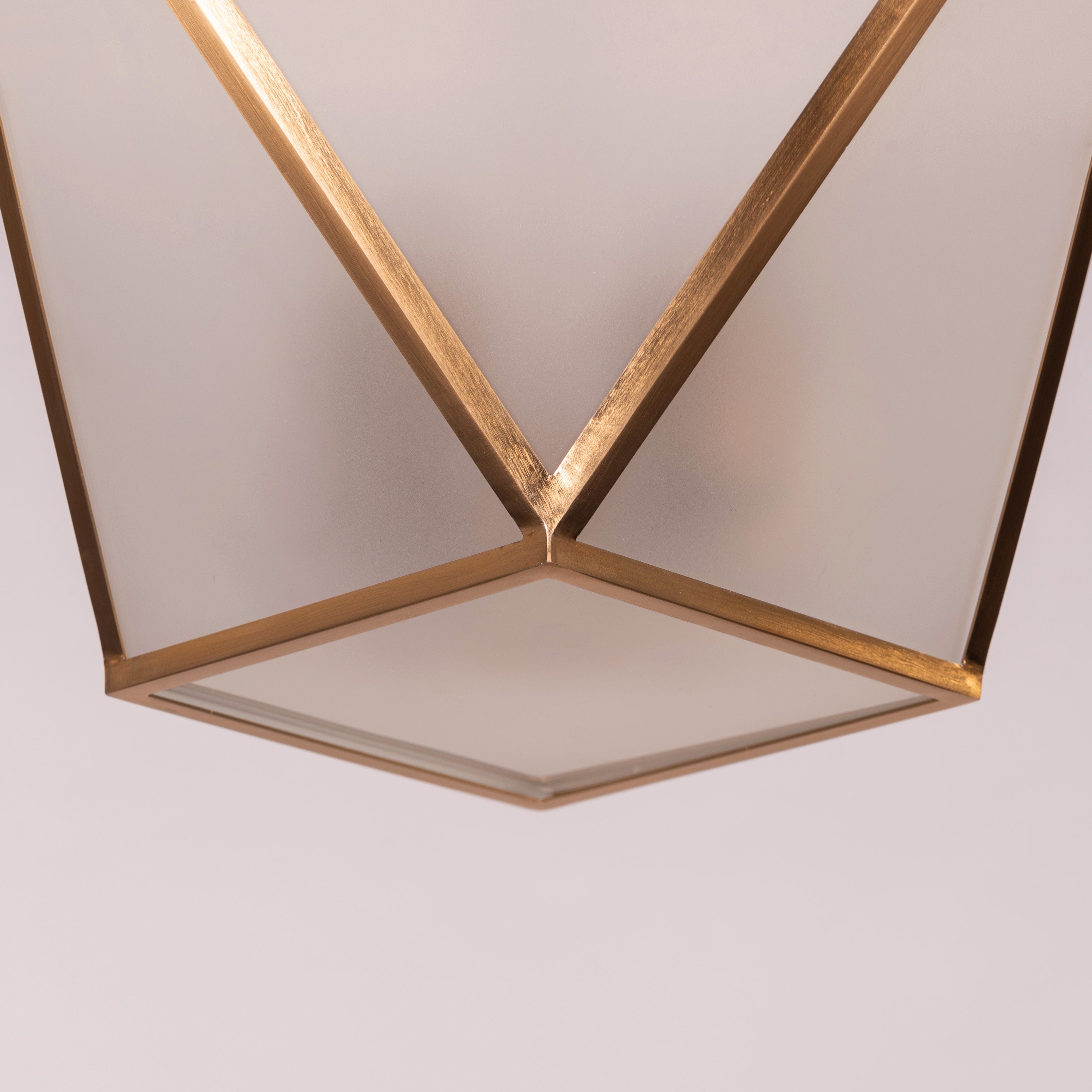 Waste These Things (Gold) Frosted Glass Pendant Light