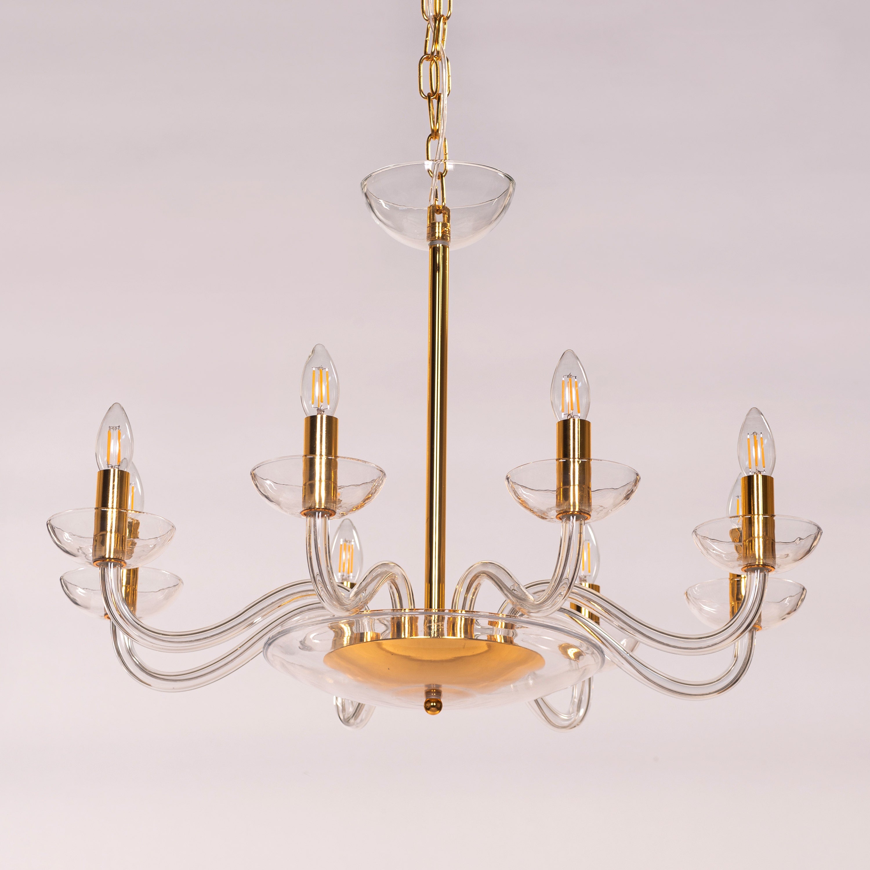 Be The Story (Medium, Gold) Clear Glass Chandelier