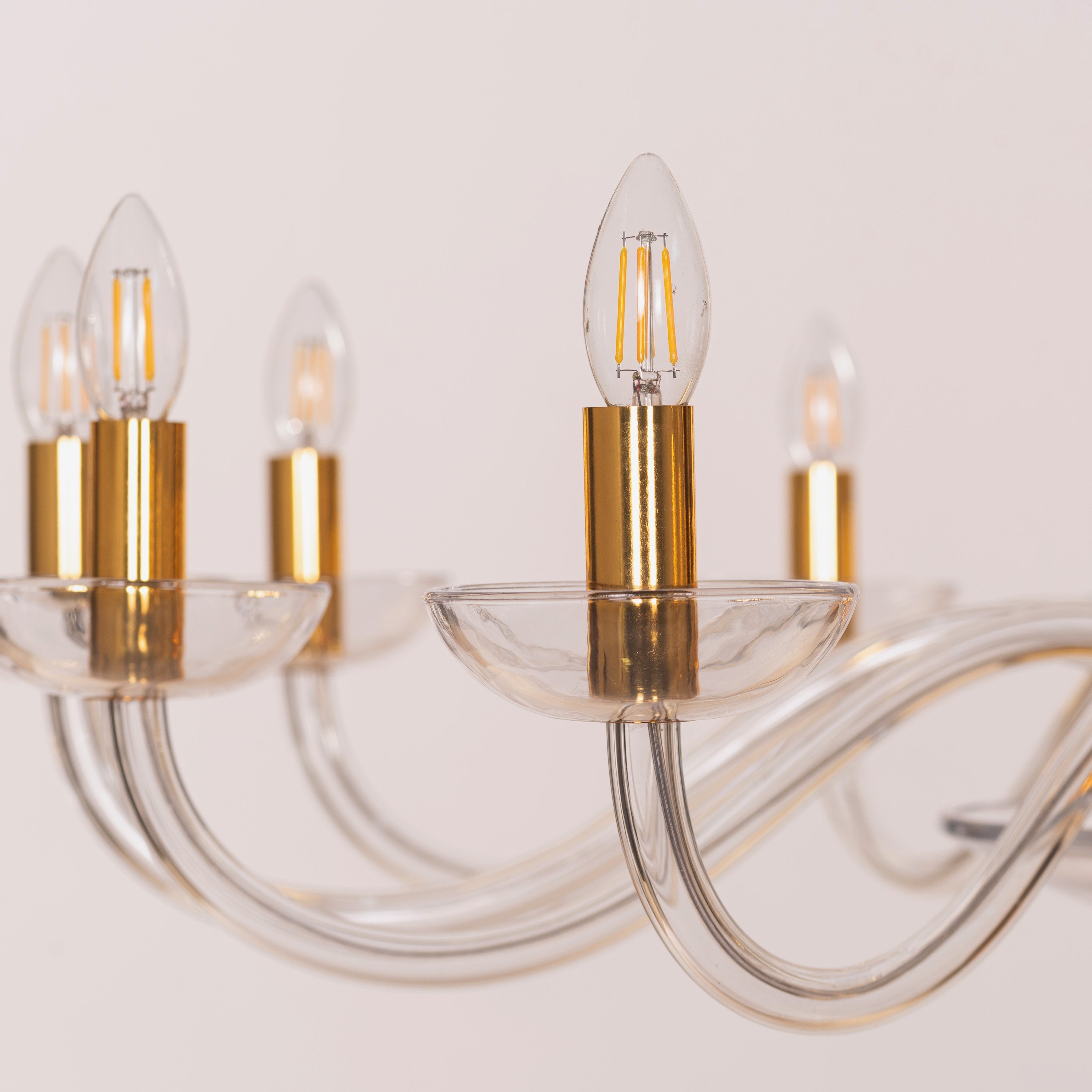 Be The Story (Large, Gold) Clear Glass Chandelier