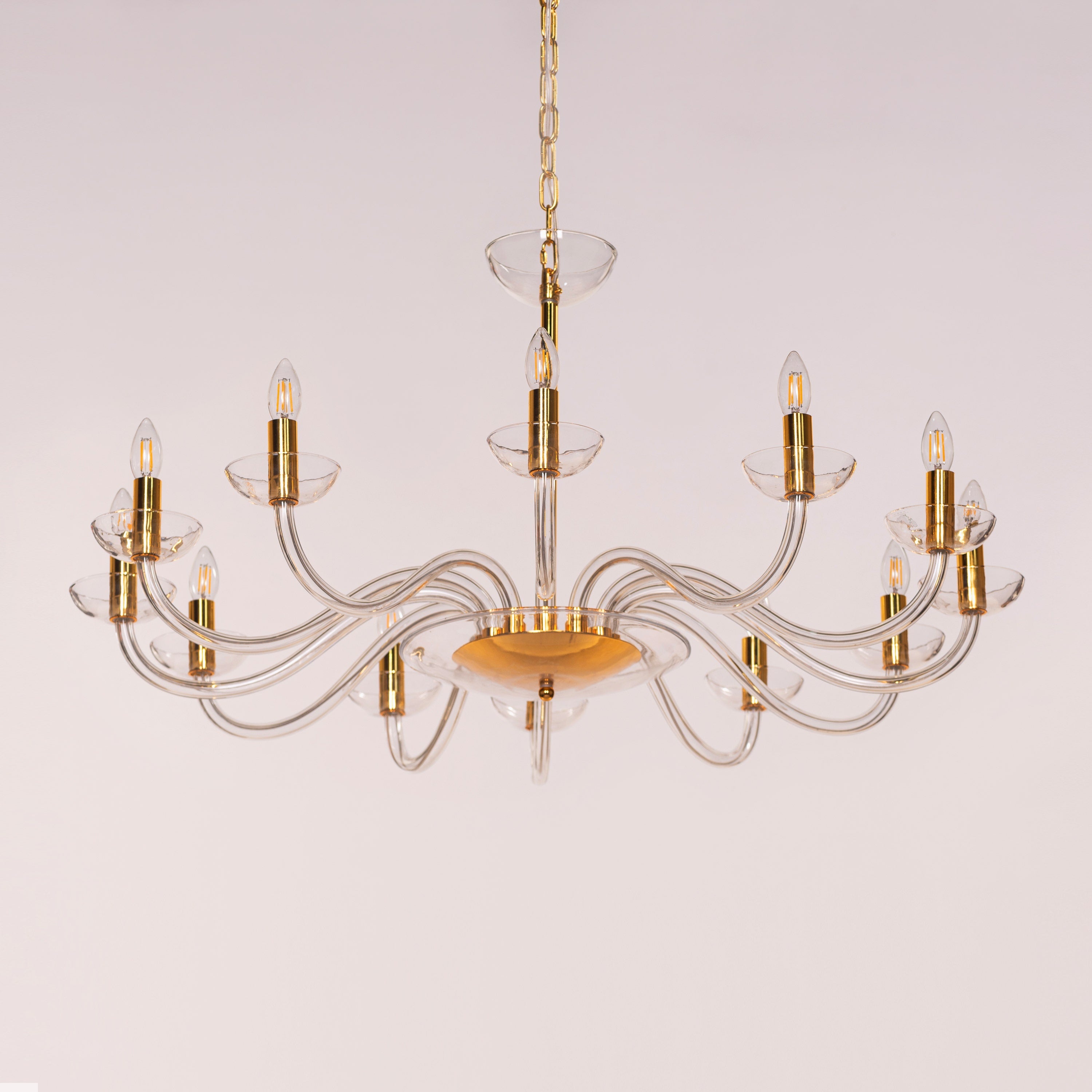 Be The Story (Large, Gold) Clear Glass Chandelier