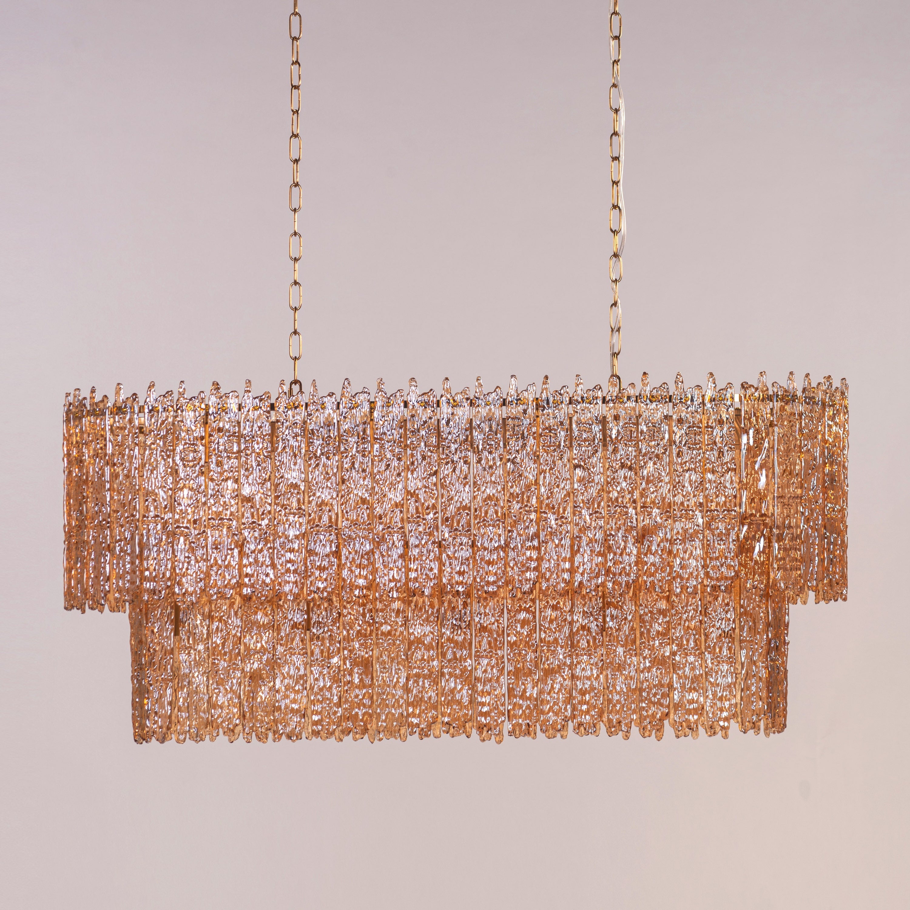 Sweeping Changes (Gold, Oval, Molten Wax-Styled) Crystal Chandelier