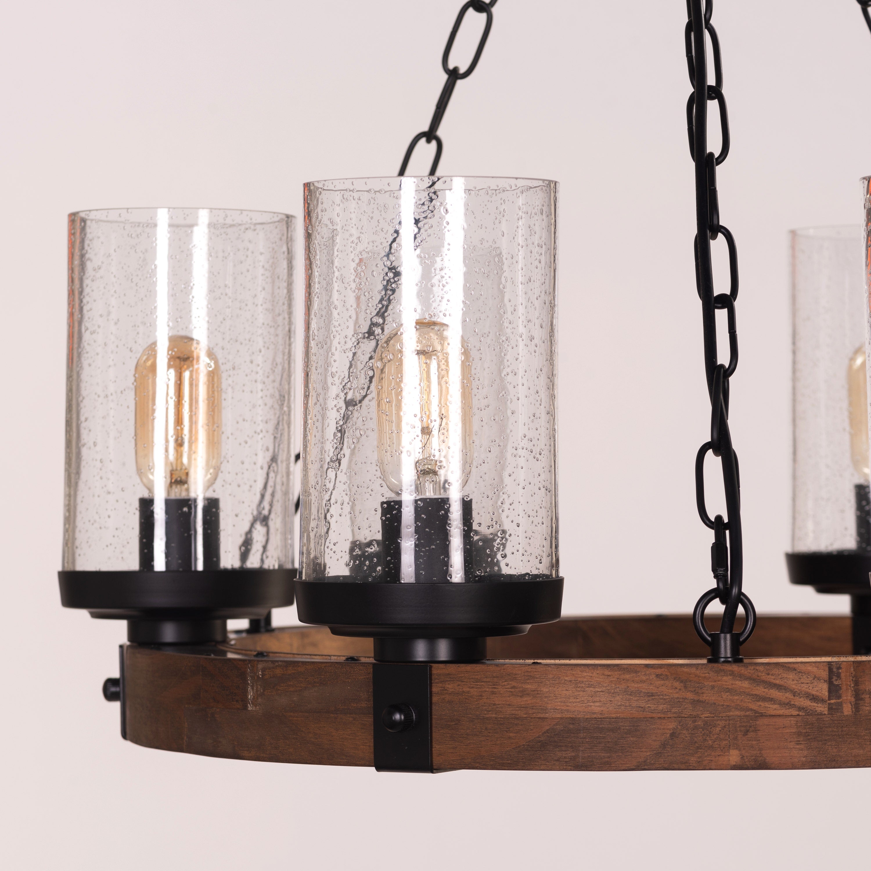 Rules Of The Game (Black) Clear Glass Chandelier