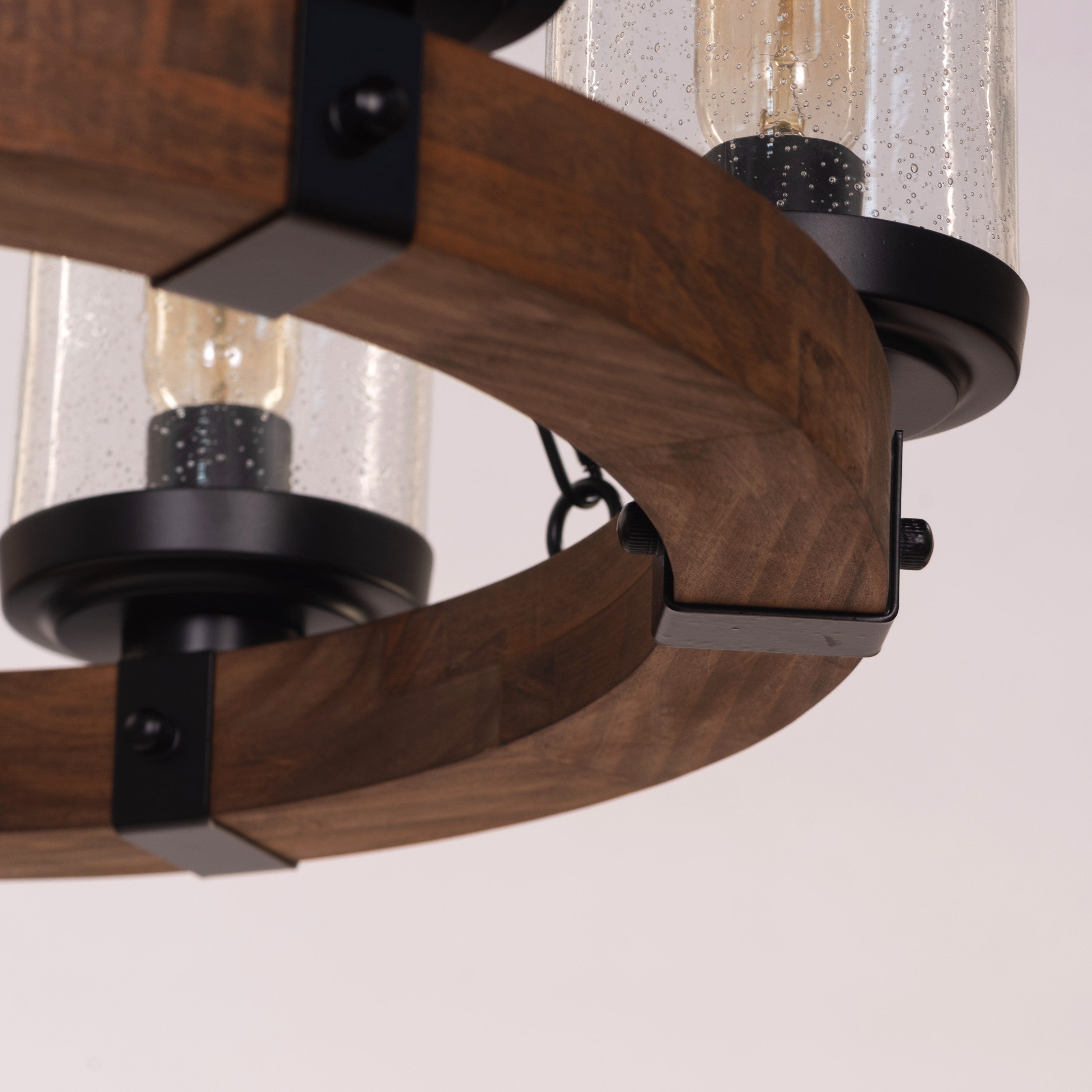 Rules Of The Game (Black) Clear Glass Chandelier