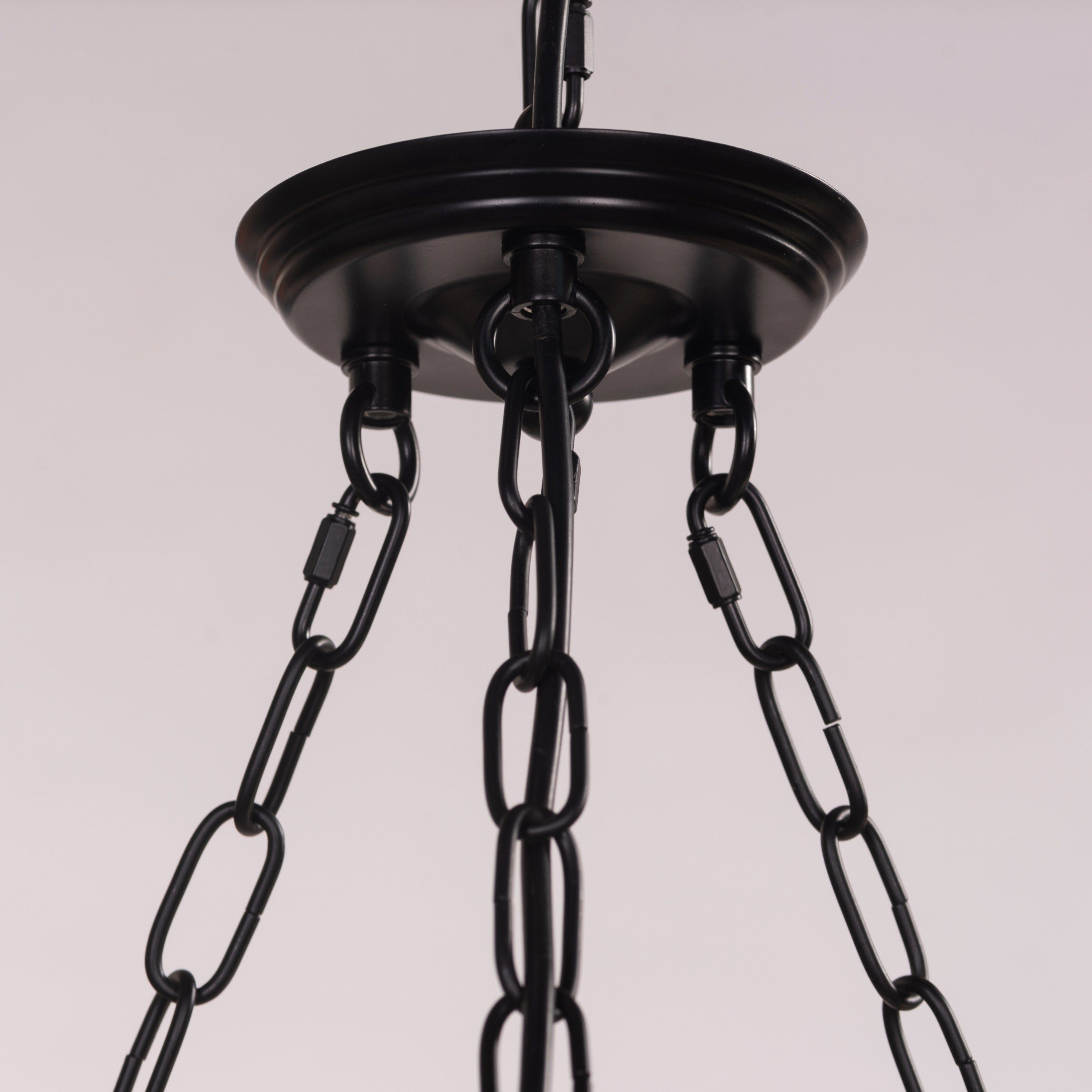 Rules Of The Game (Black) Clear Glass Chandelier