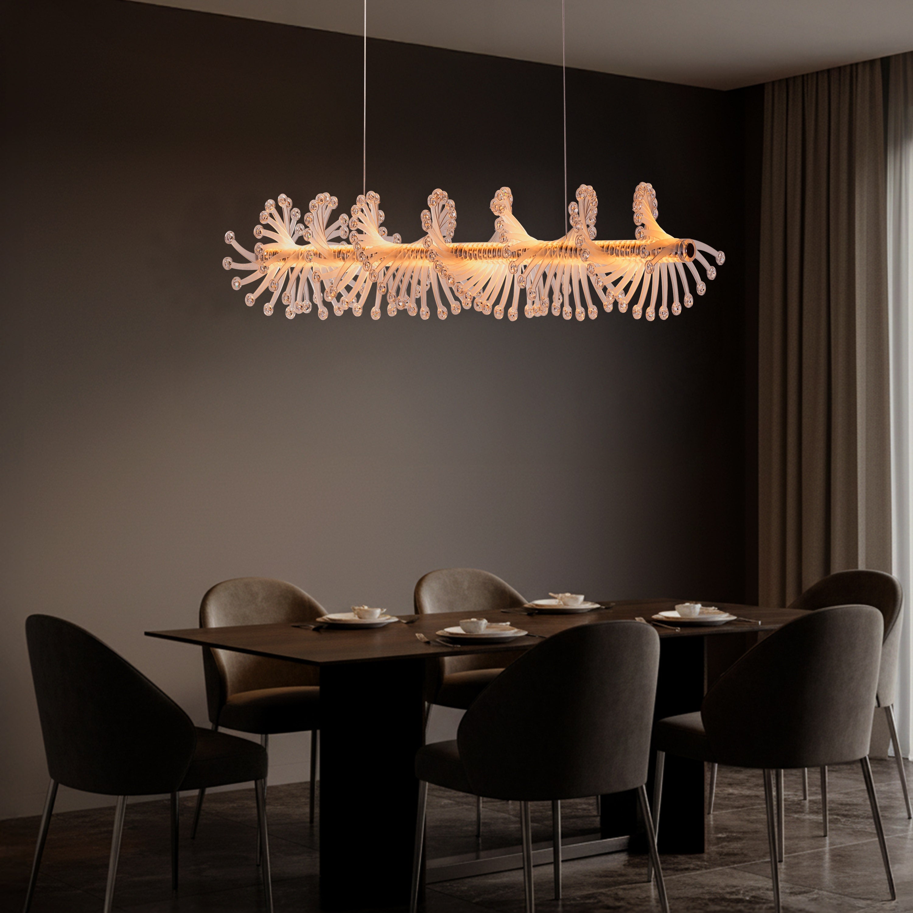 Tribe Has Spoken (Chrome/White) Chandelier