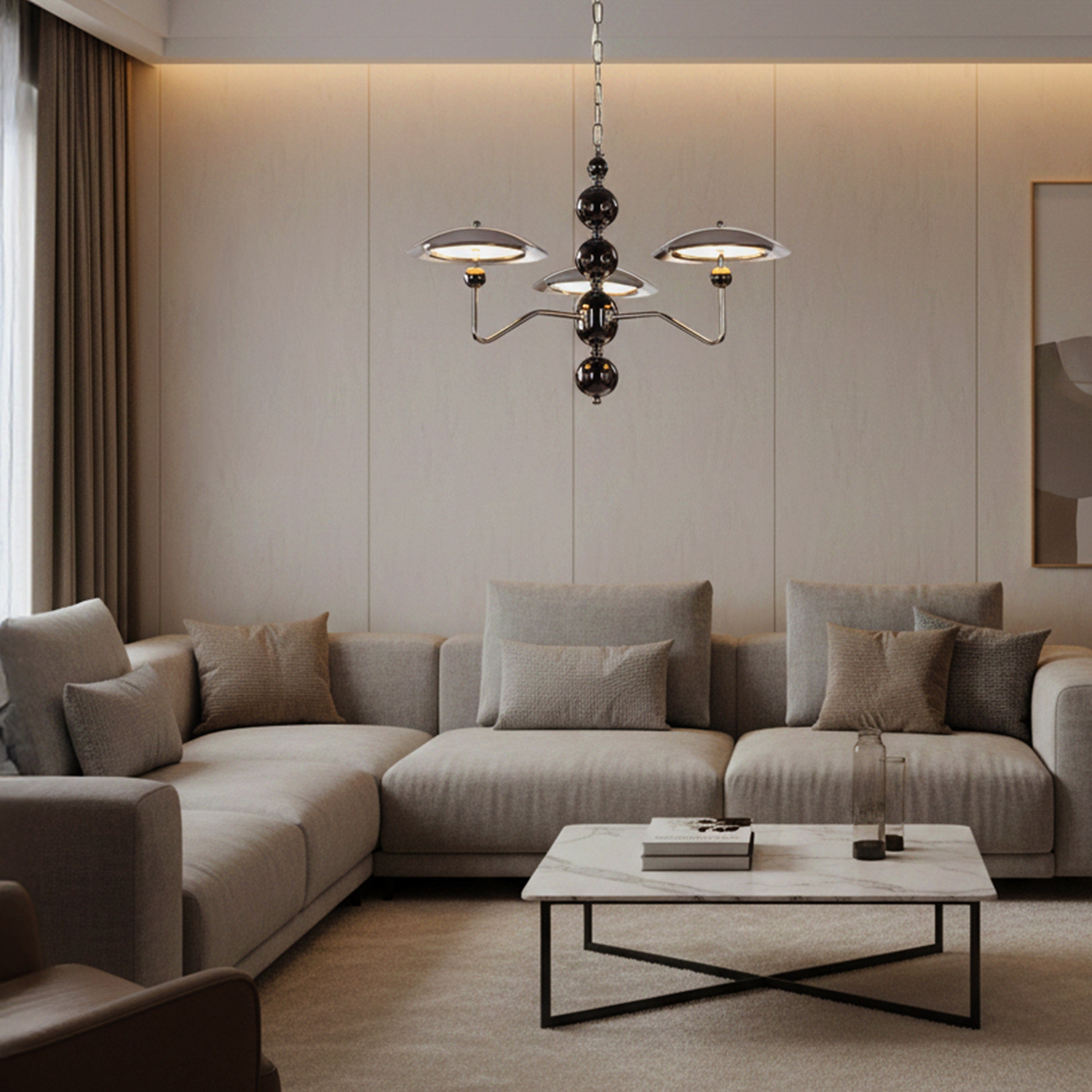 Anything Is Possible (Medium, Pearl Black/Chrome) Chandelier