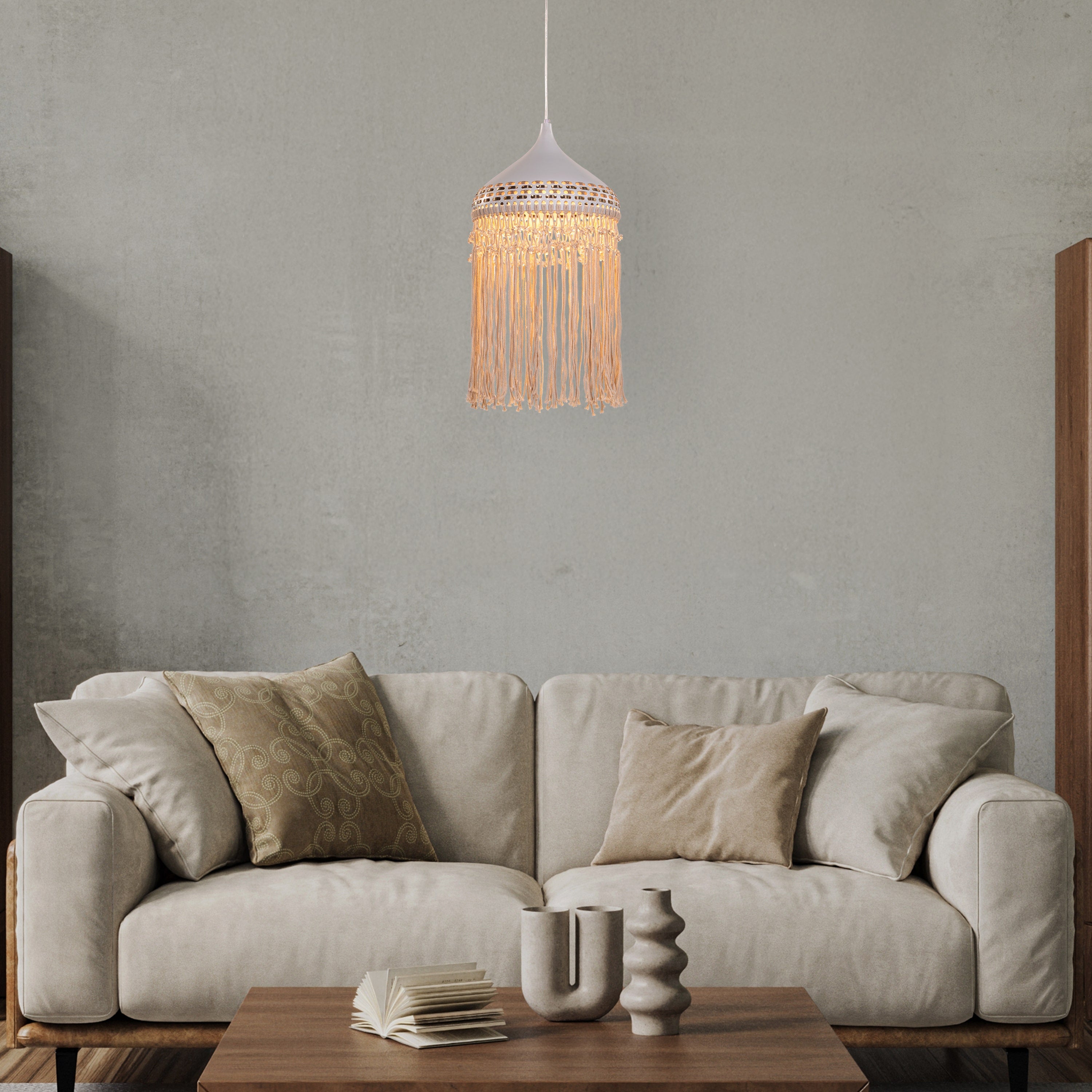Born In Bali Ivory Pendant Light