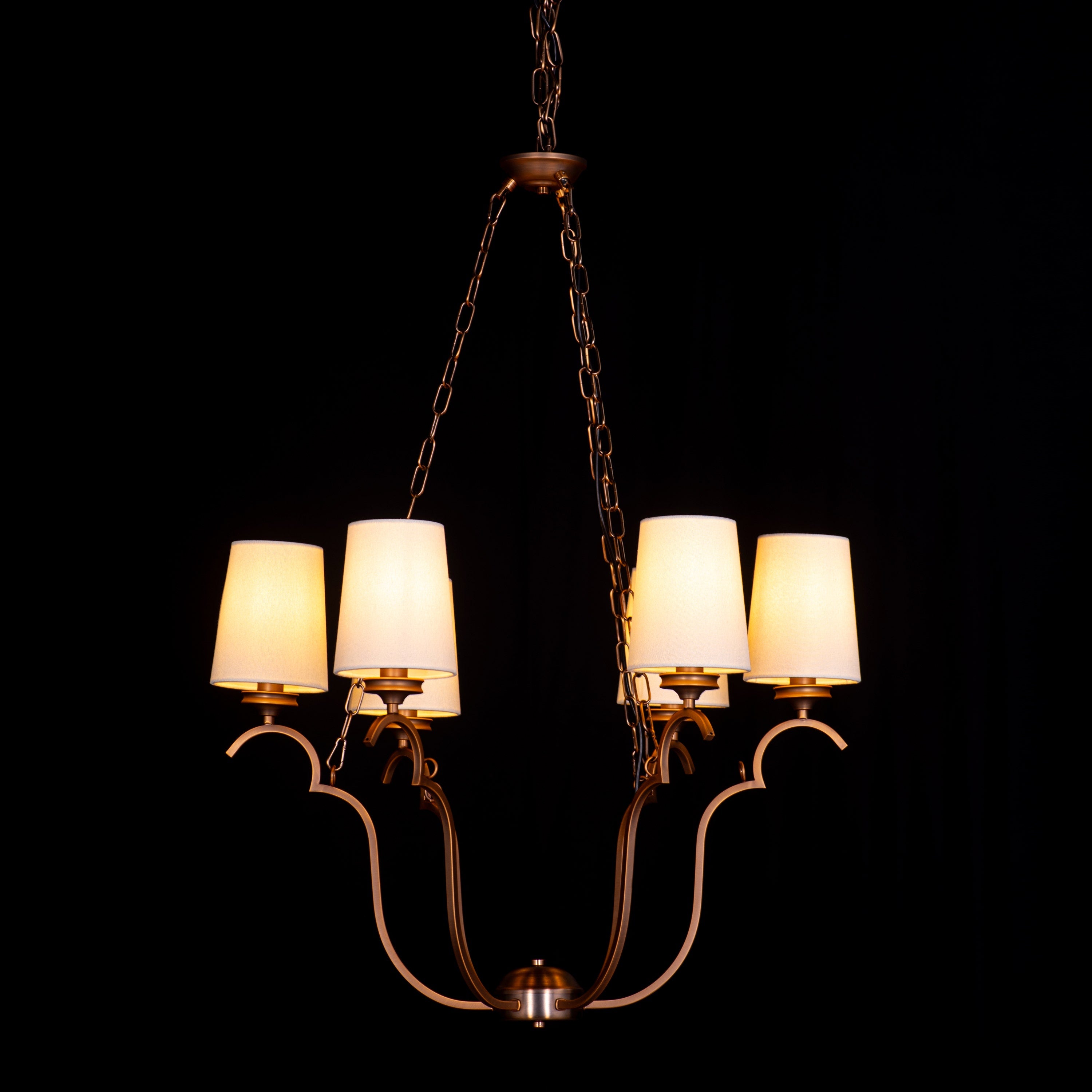 Gloriana (Bronze, White) Metal Chandelier