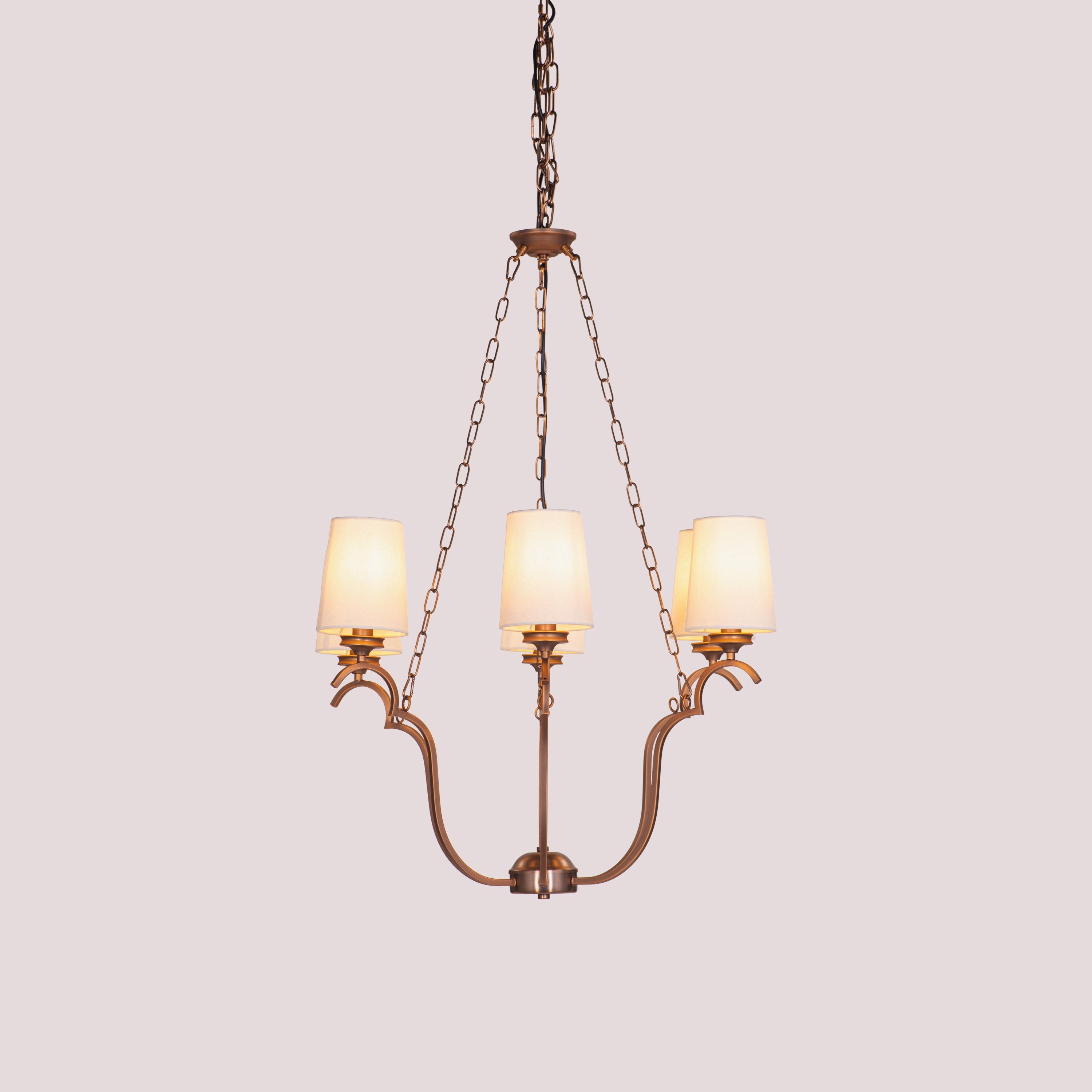 Gloriana (Bronze, White) Metal Chandelier