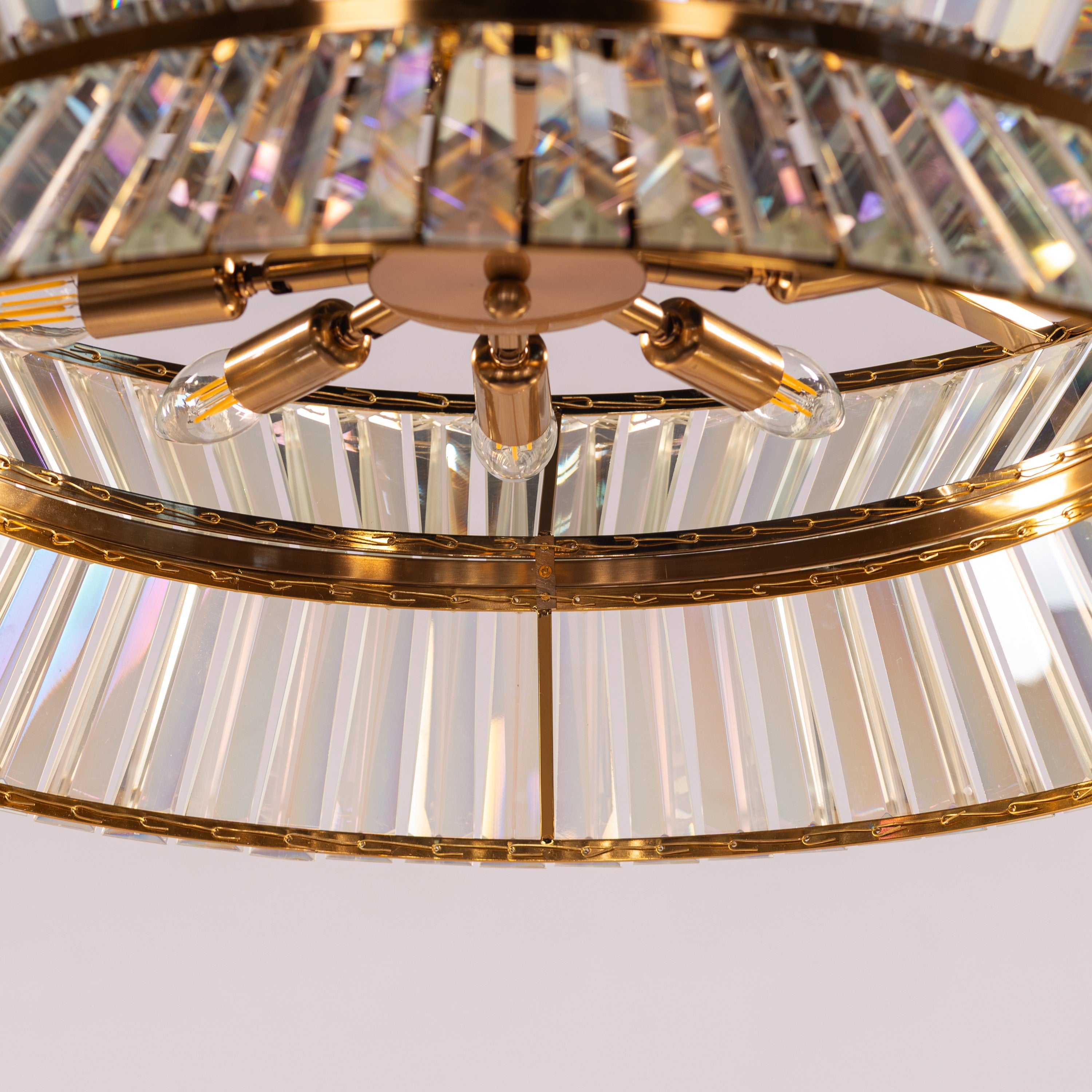 Radiance Ring (Gold) Glass Crystal Chandelier