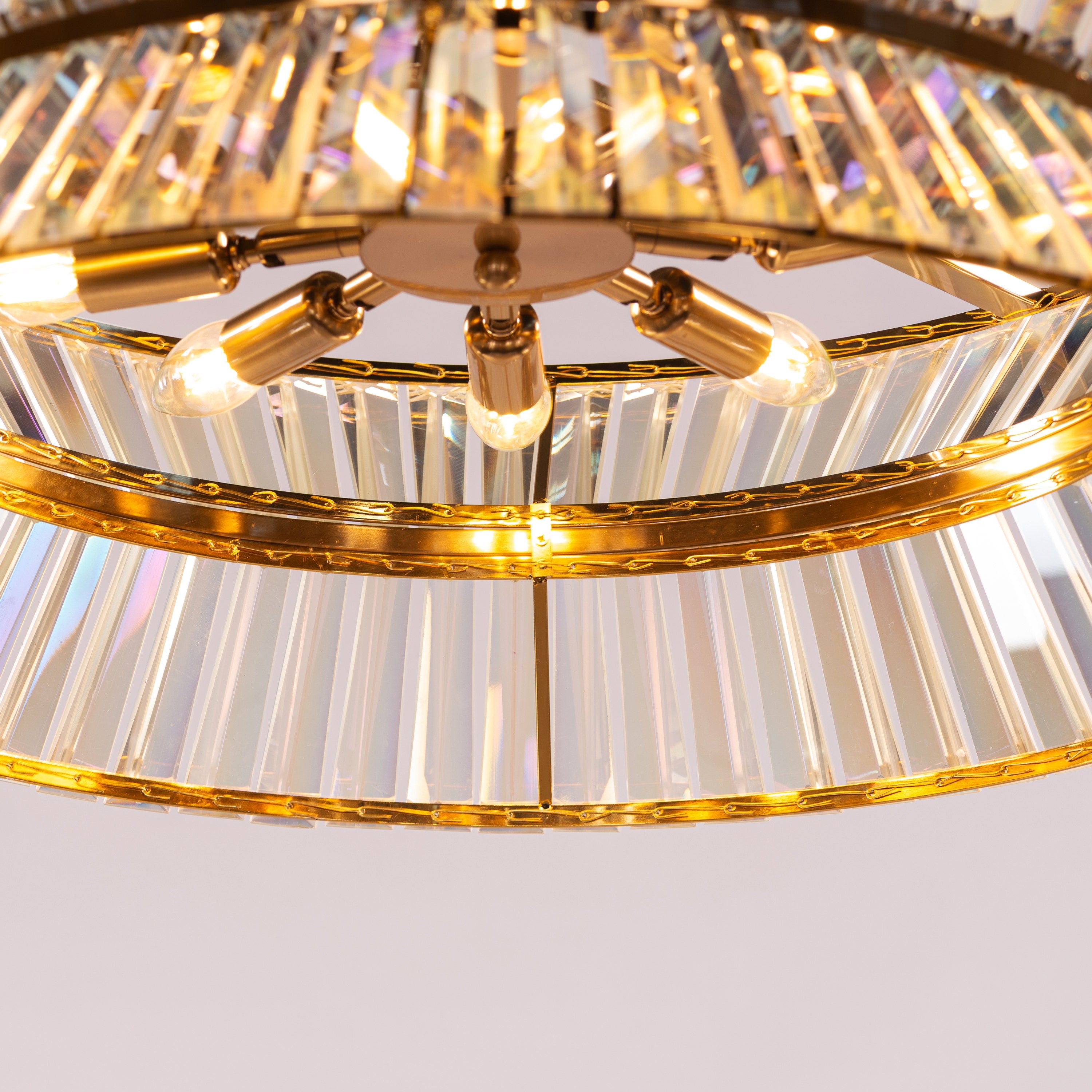 Radiance Ring (Gold) Glass Crystal Chandelier