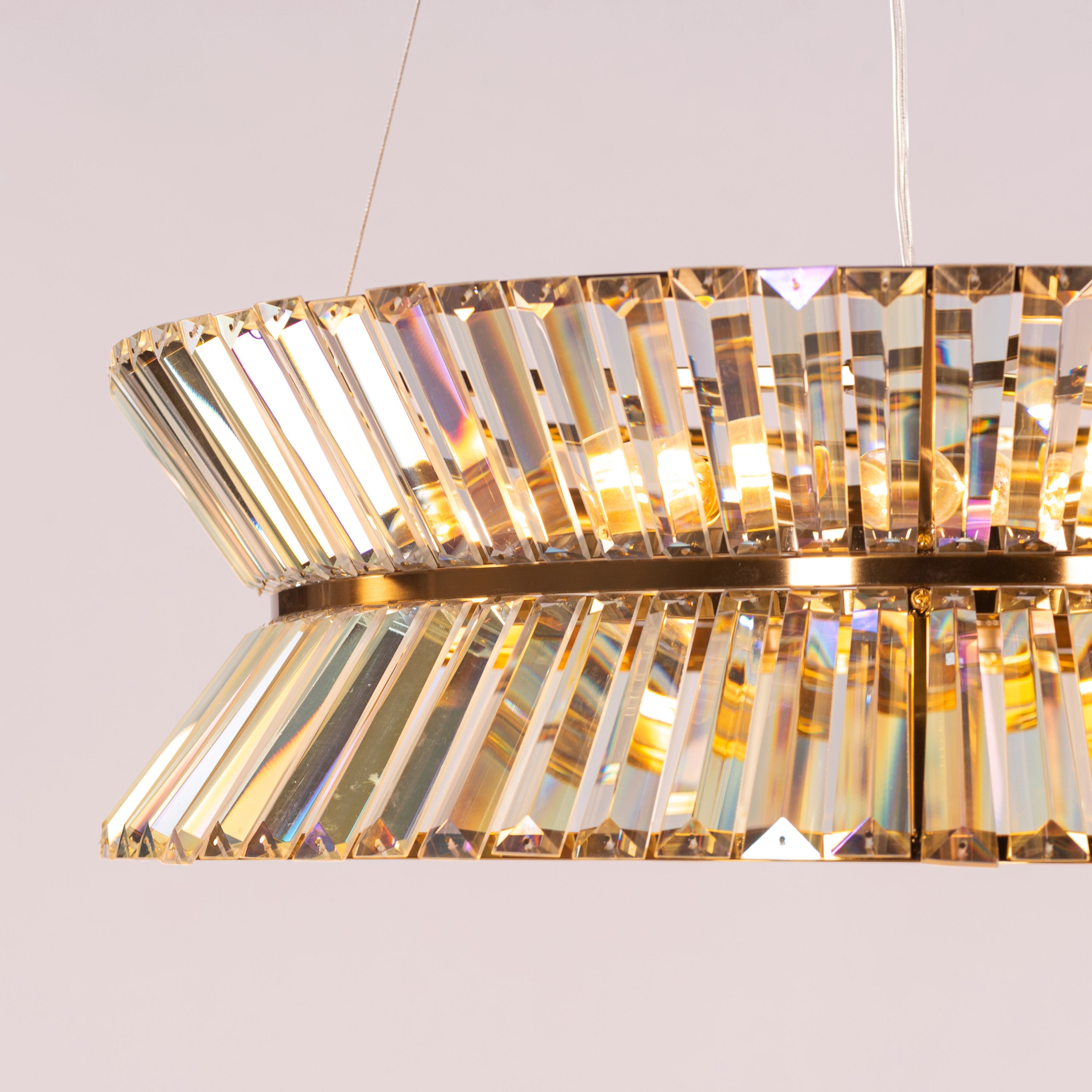 Radiance Ring (Gold) Glass Crystal Chandelier