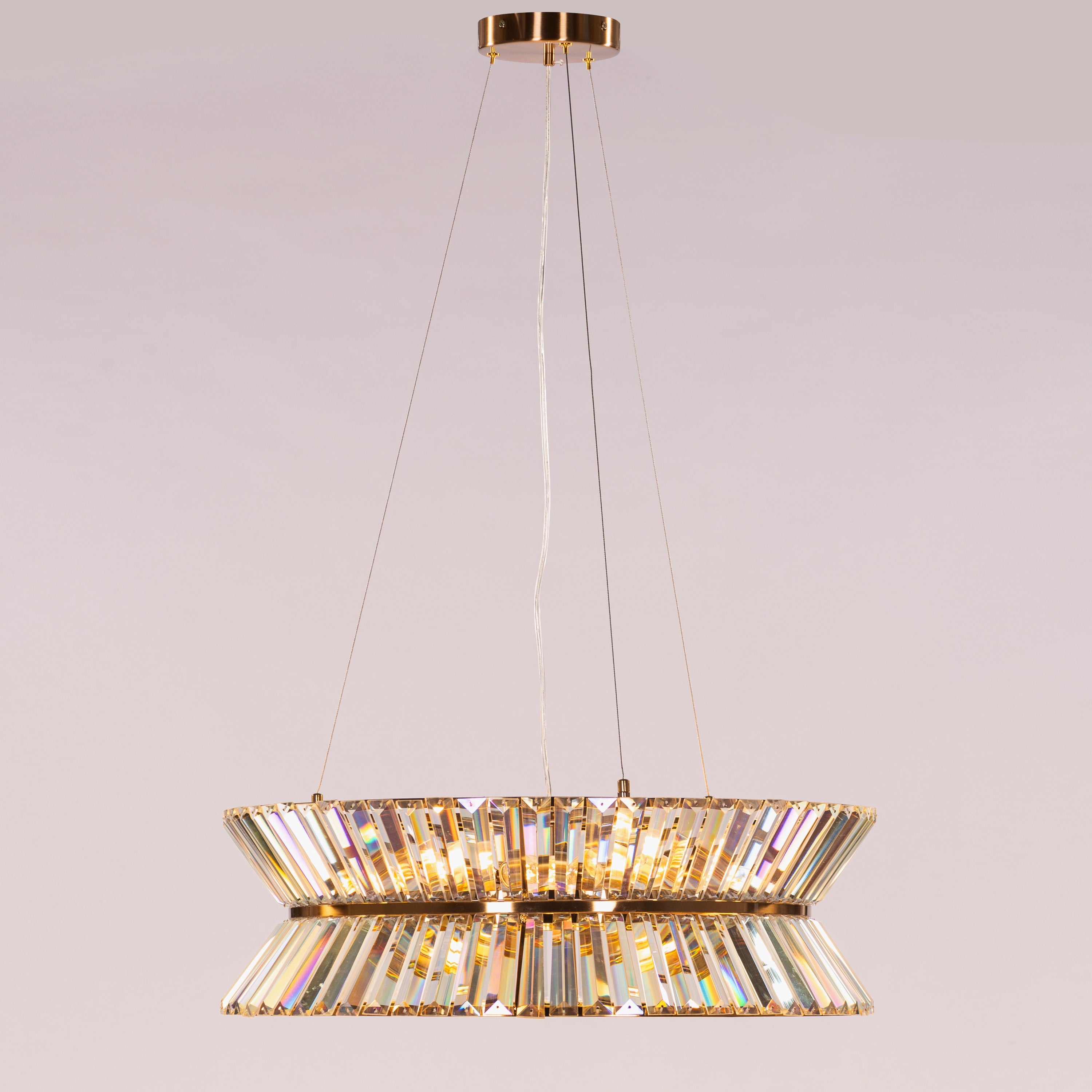 Radiance Ring (Gold) Glass Crystal Chandelier