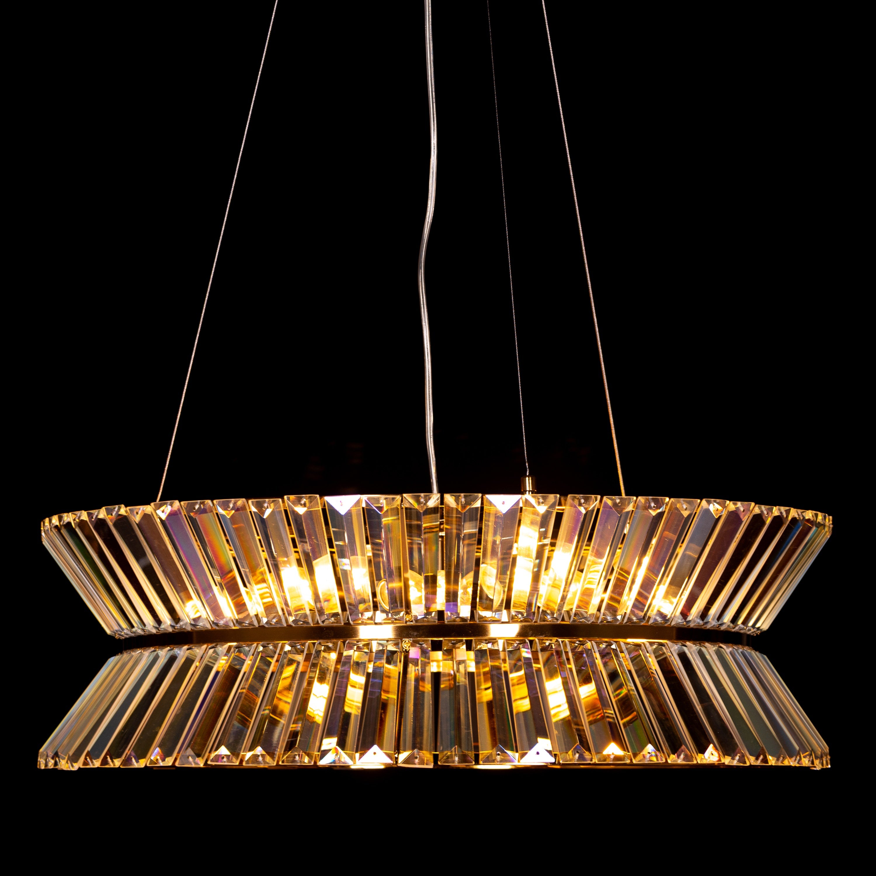 Radiance Ring (Gold) Glass Crystal Chandelier