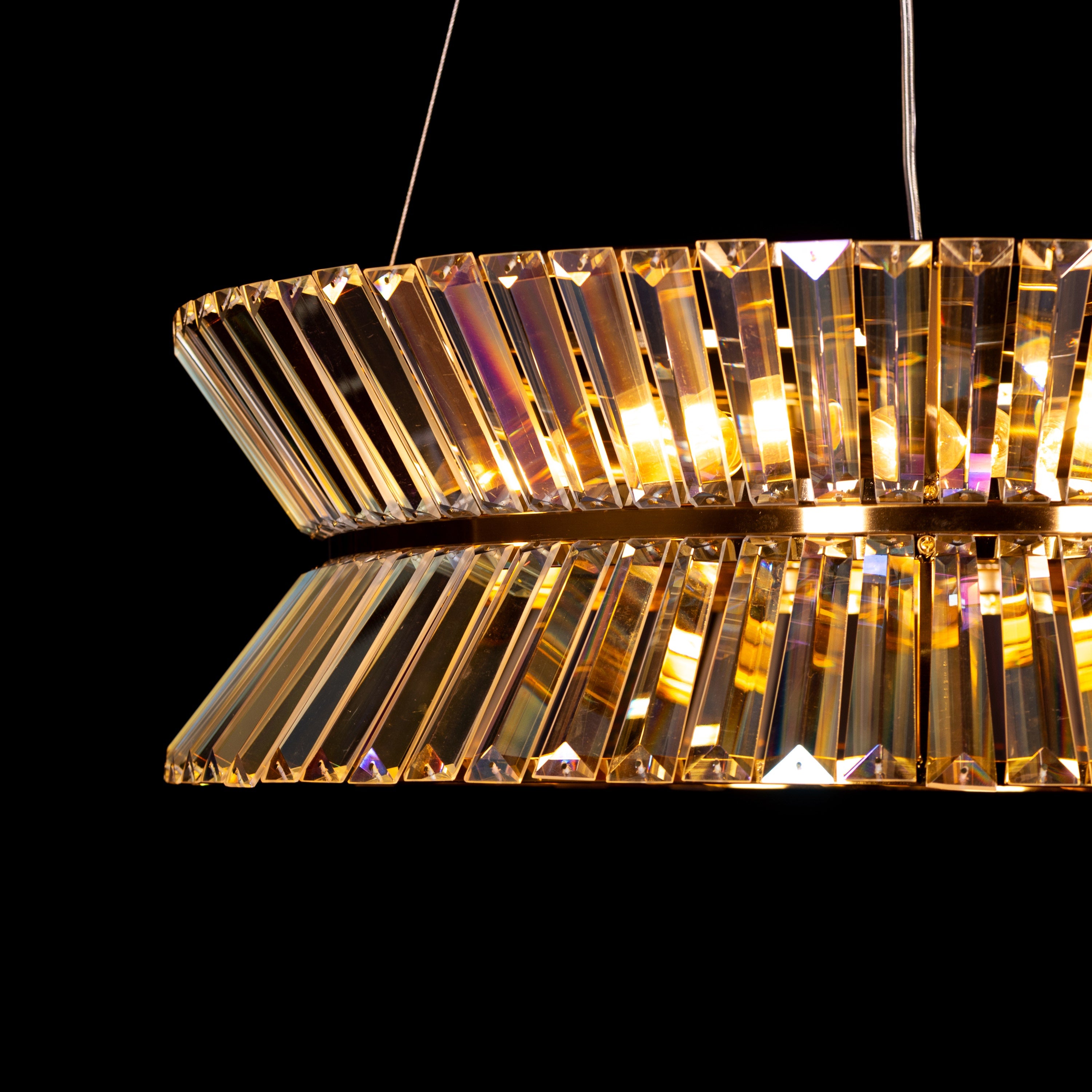 Radiance Ring (Gold) Glass Crystal Chandelier