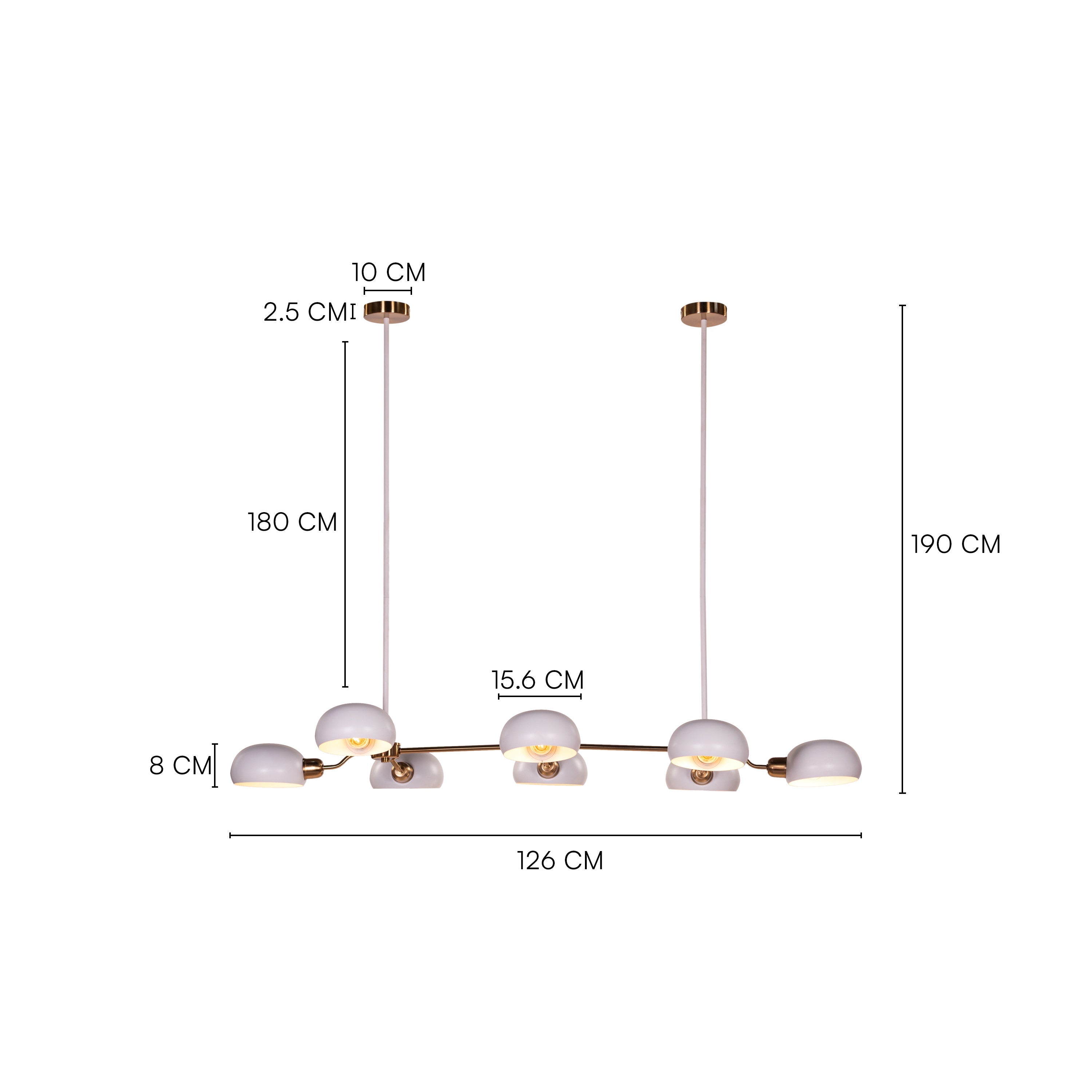 Play The Dots (Gold, White) Chandelier