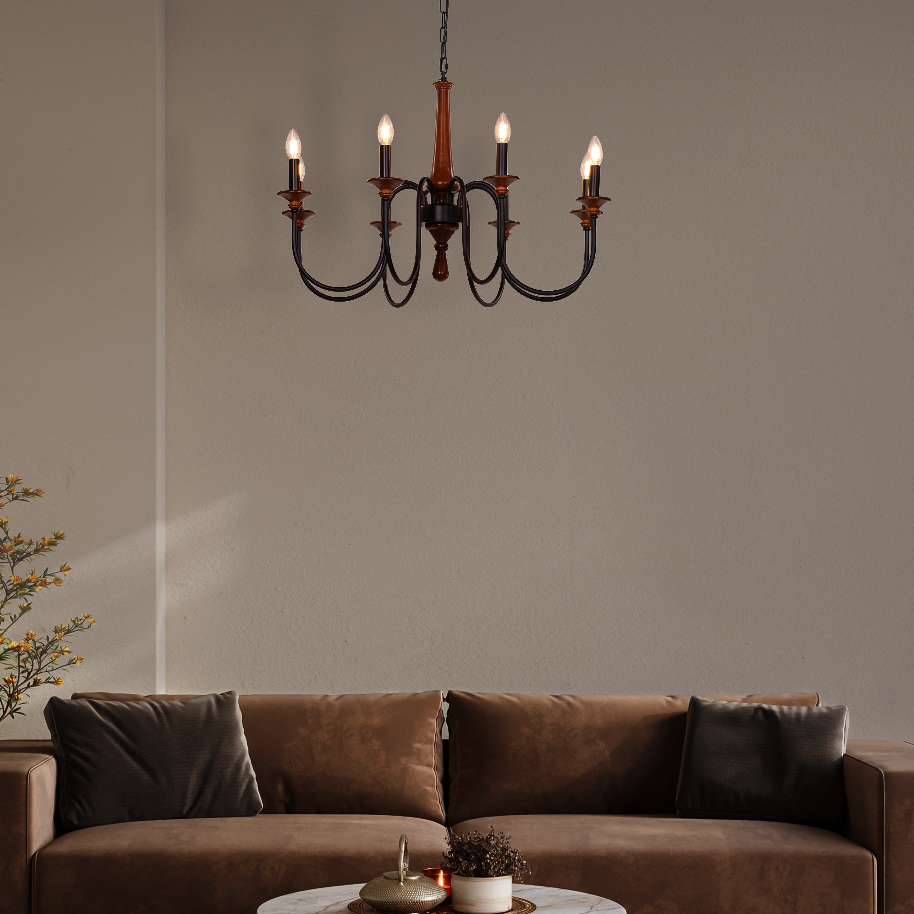 King's Way (Large, Brown) Wooden Chandelier