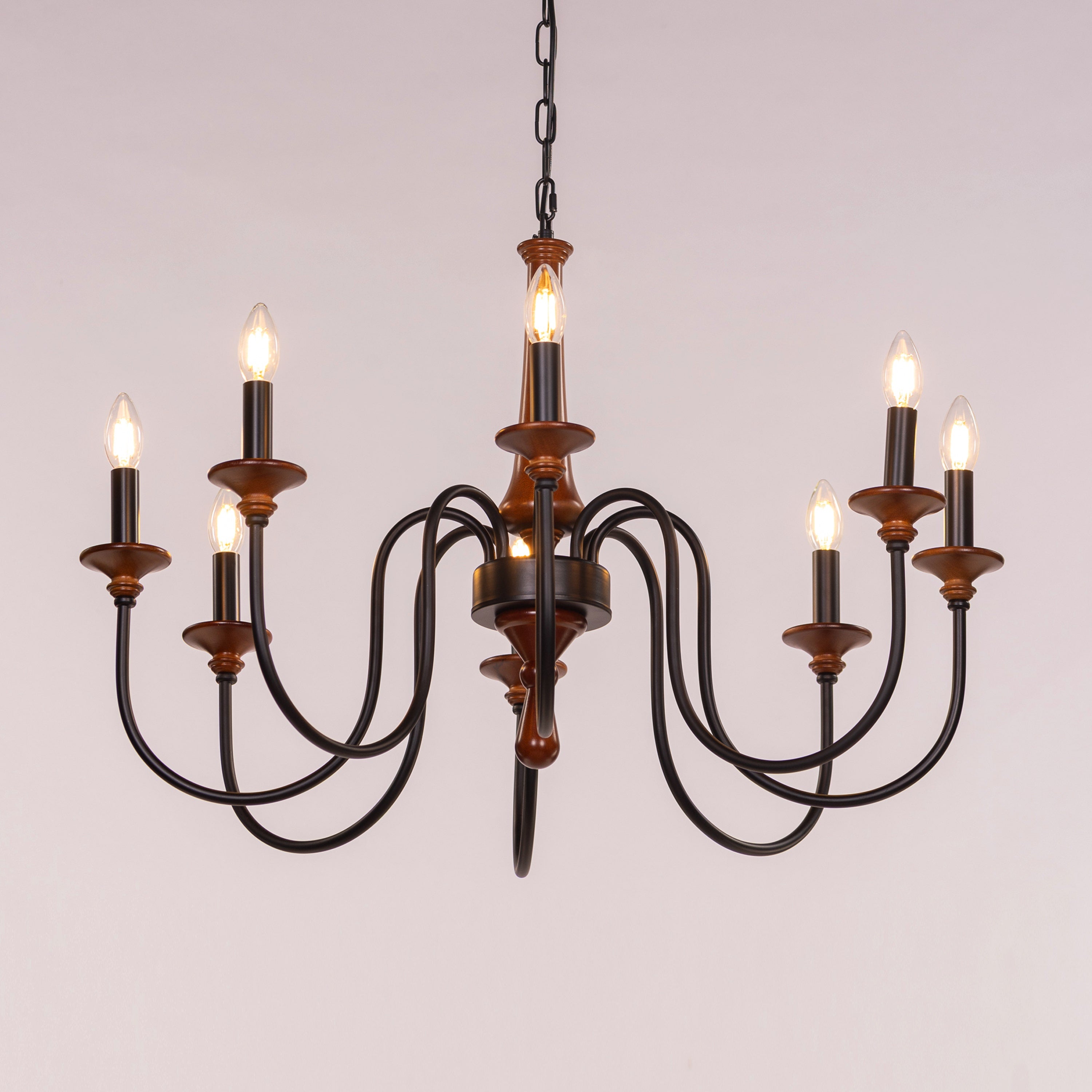 King's Way (Large, Brown) Wooden Chandelier