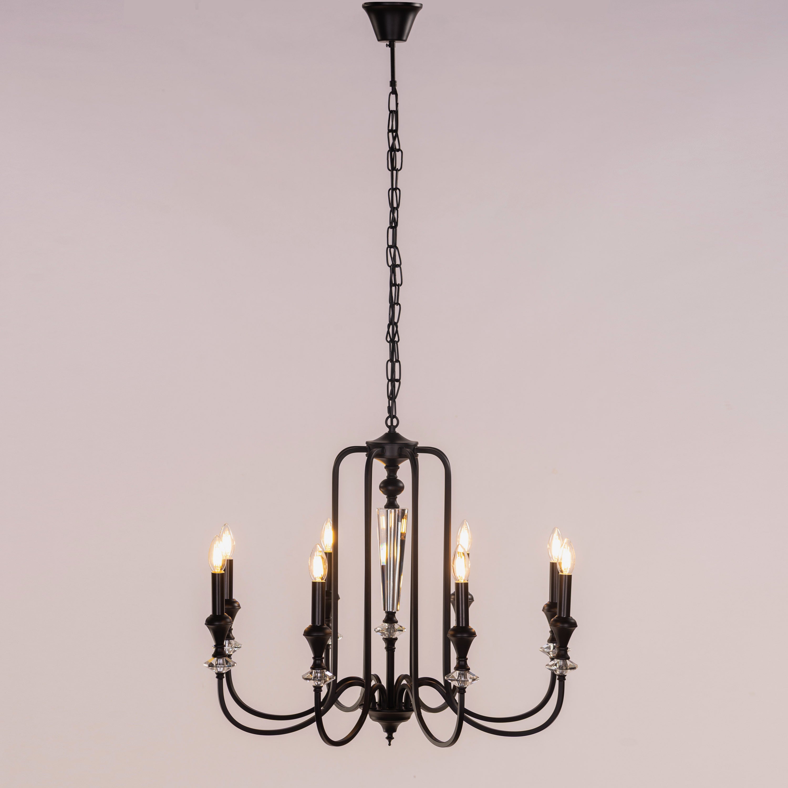 Prone To Cling Petite (Large, Black) Crystal Chandelier