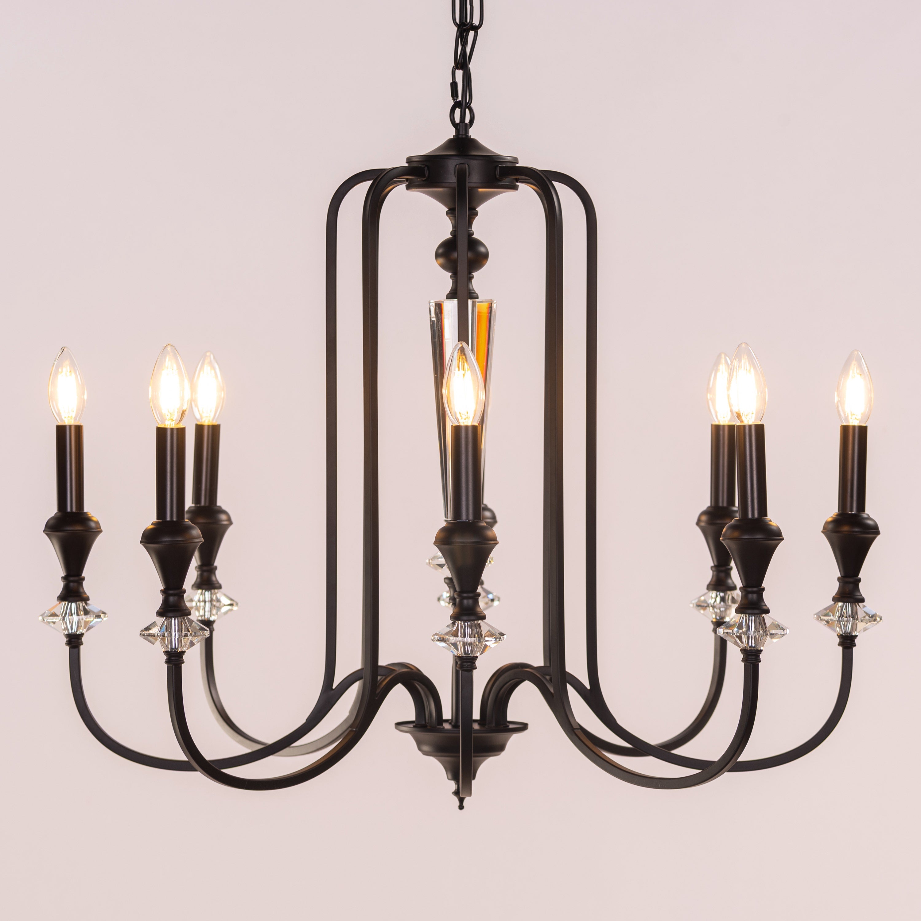 Prone To Cling Petite (Large, Black) Crystal Chandelier