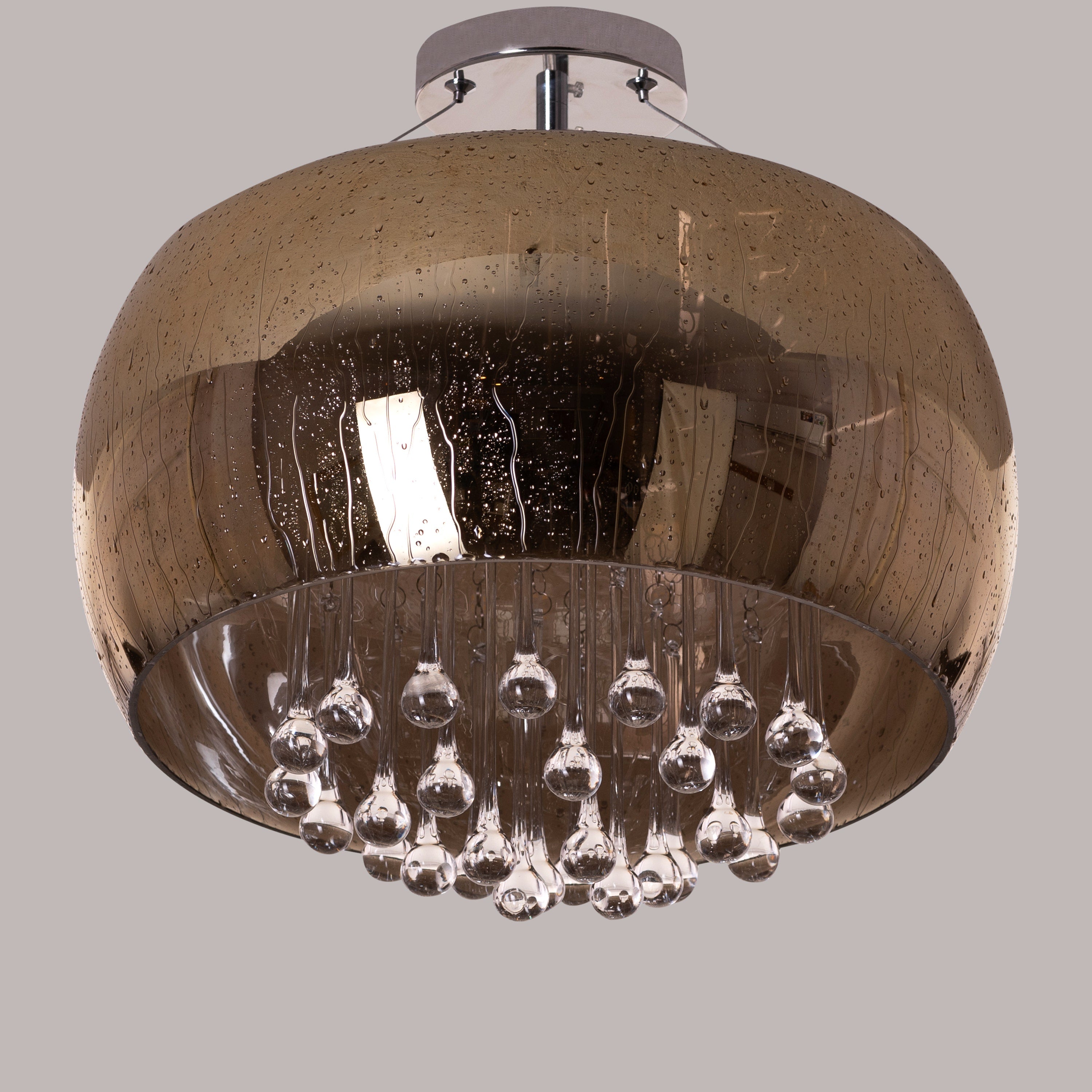 Enchanted (40 cm, Gold, Waterdrop Mirror Finish) Crystal Chandelier