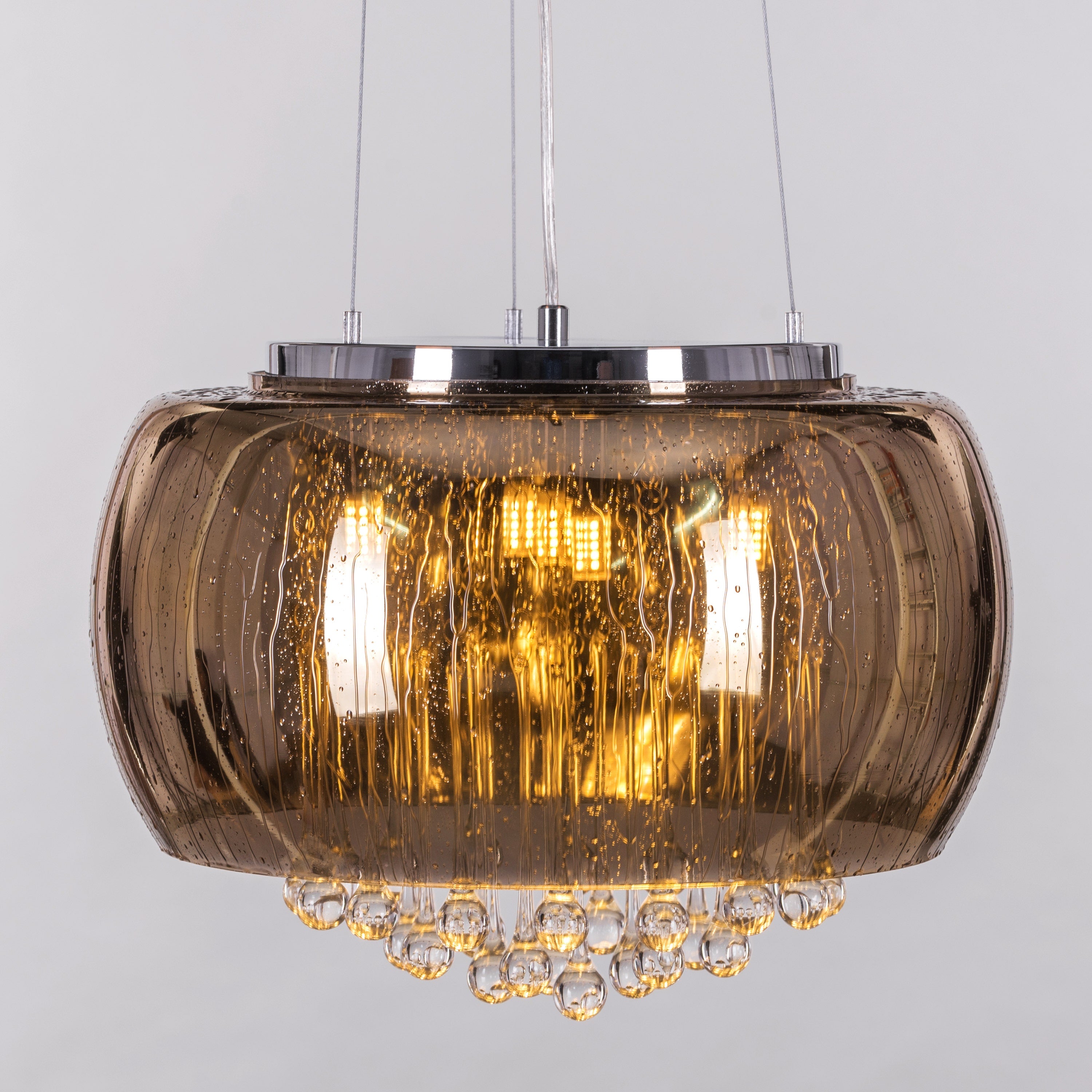 Enchanted (40 cm, Gold, Waterdrop Mirror Finish) Crystal Chandelier