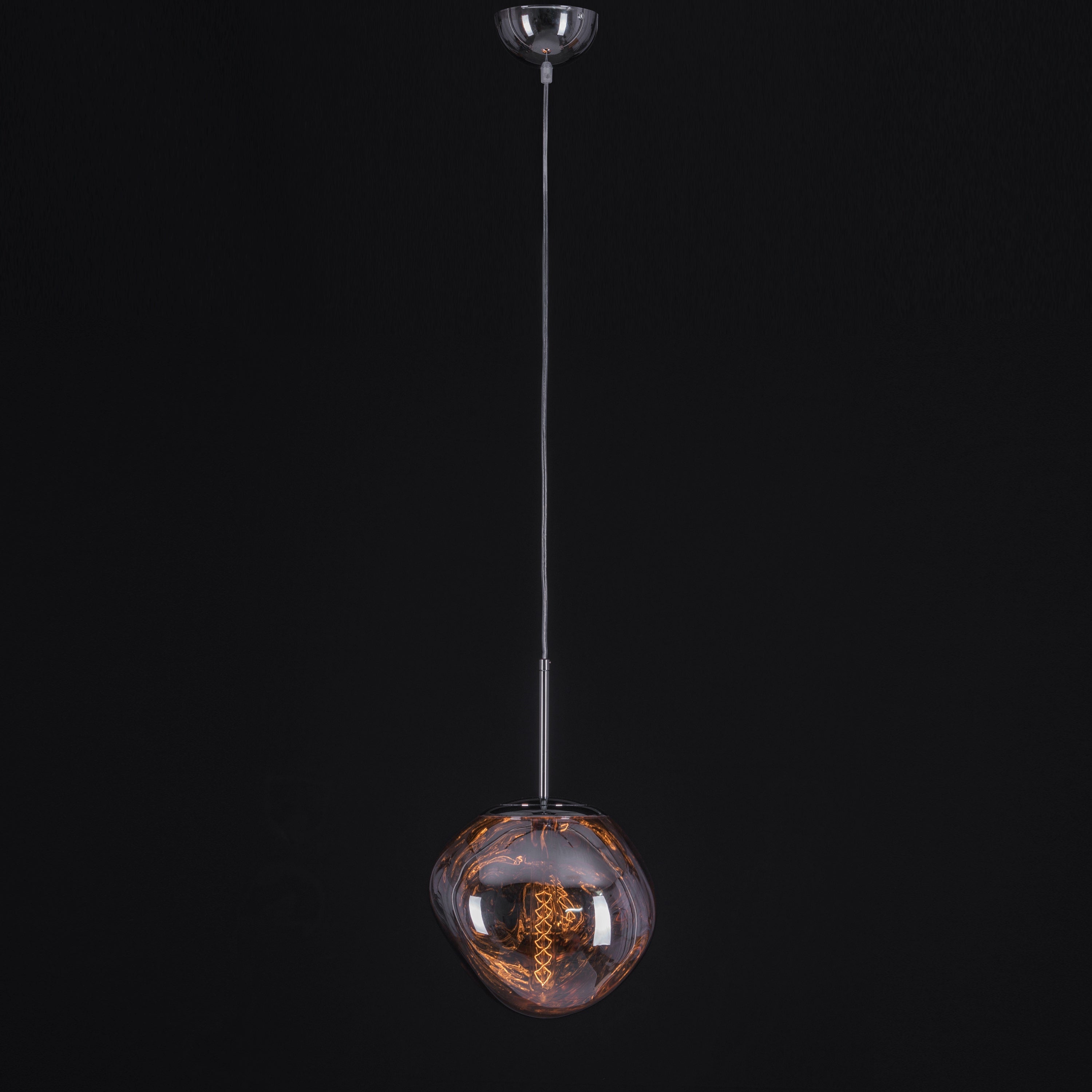 Ongoing Love (Small, Chrome, Smokey Grey) Glass Pendant Light
