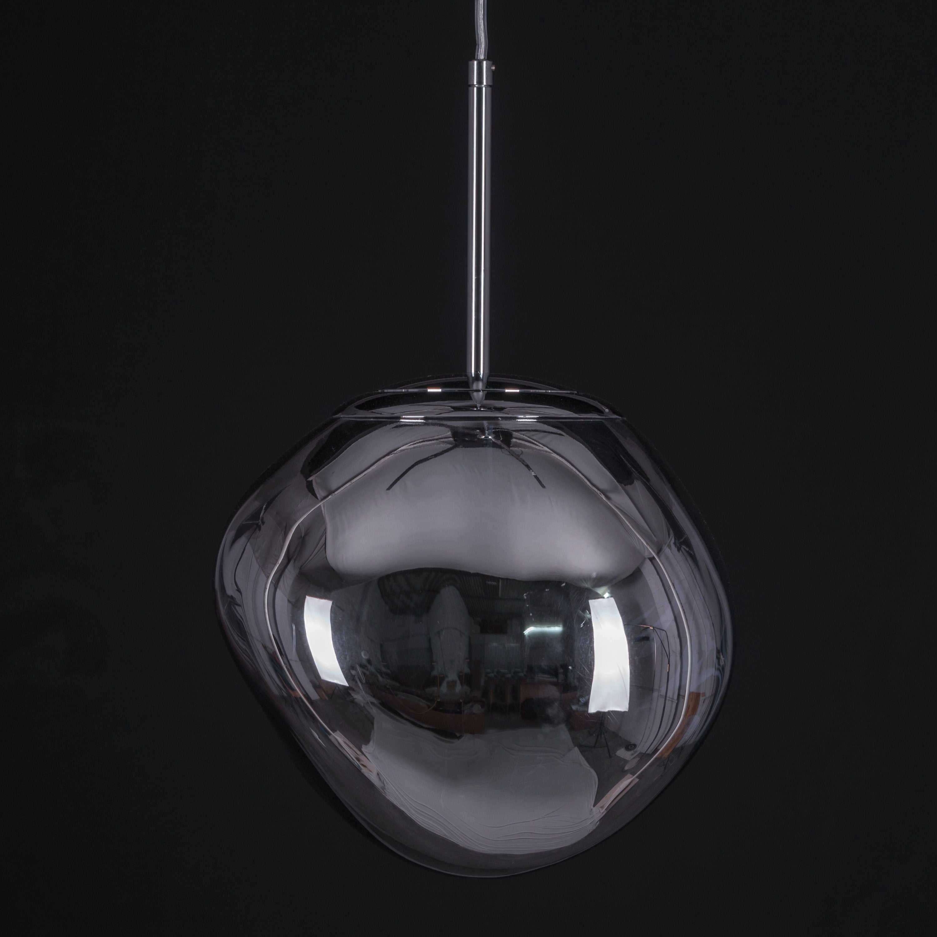 Ongoing Love (Small, Chrome, Smokey Grey) Glass Pendant Light