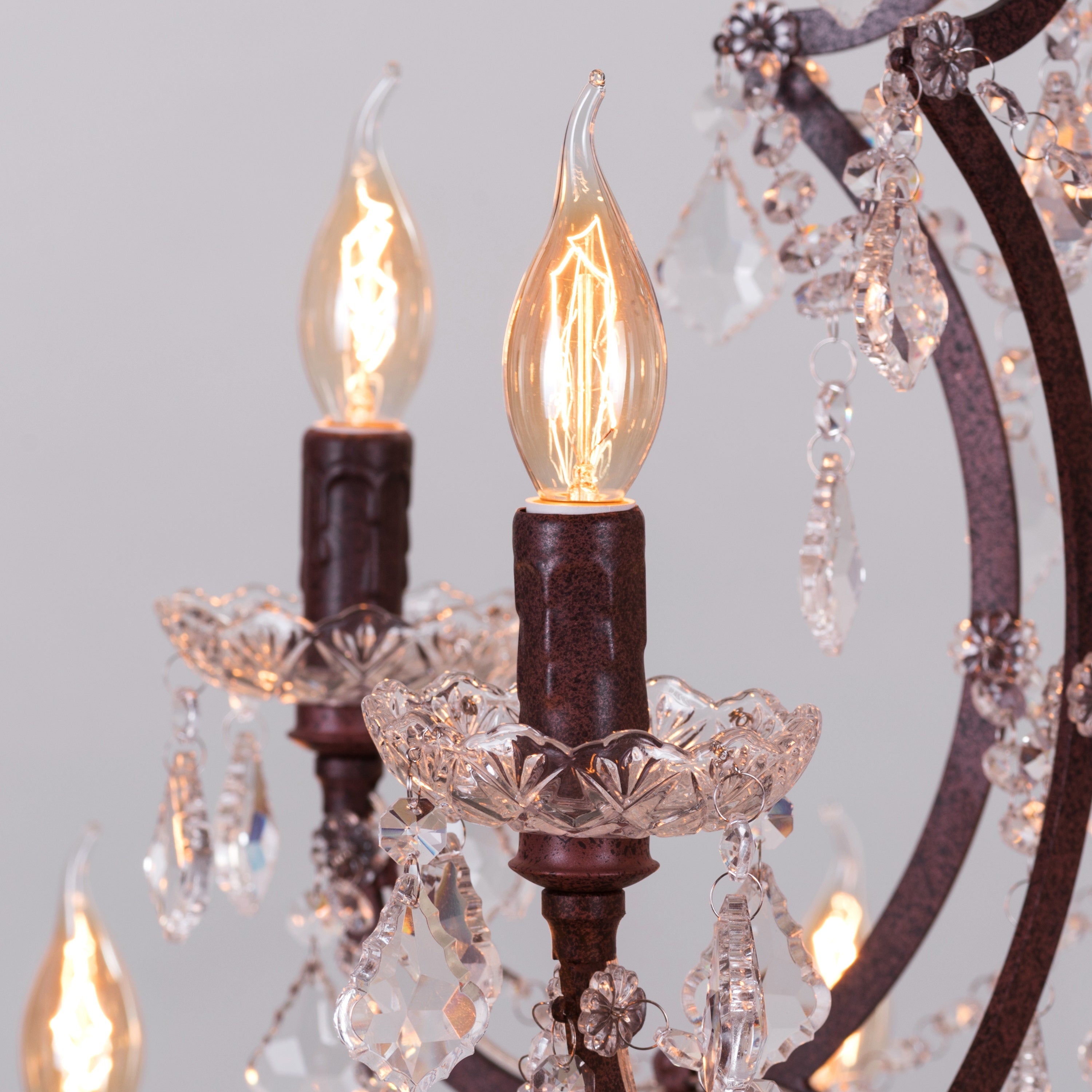 French Restoration (Large, Antique Rust) Crystal Chandelier