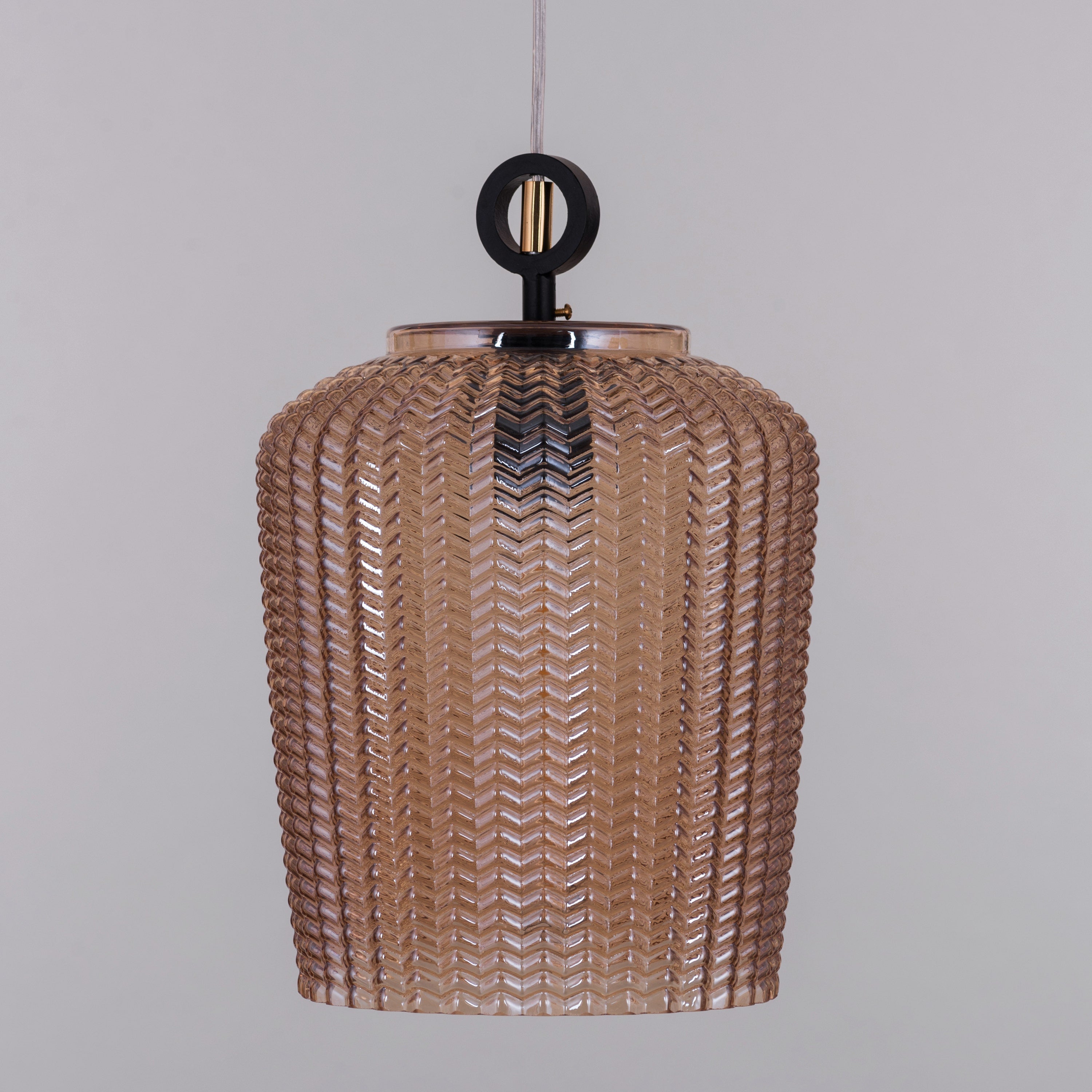 Forget Me Not (Amber) Textured Glass Pendant Light
