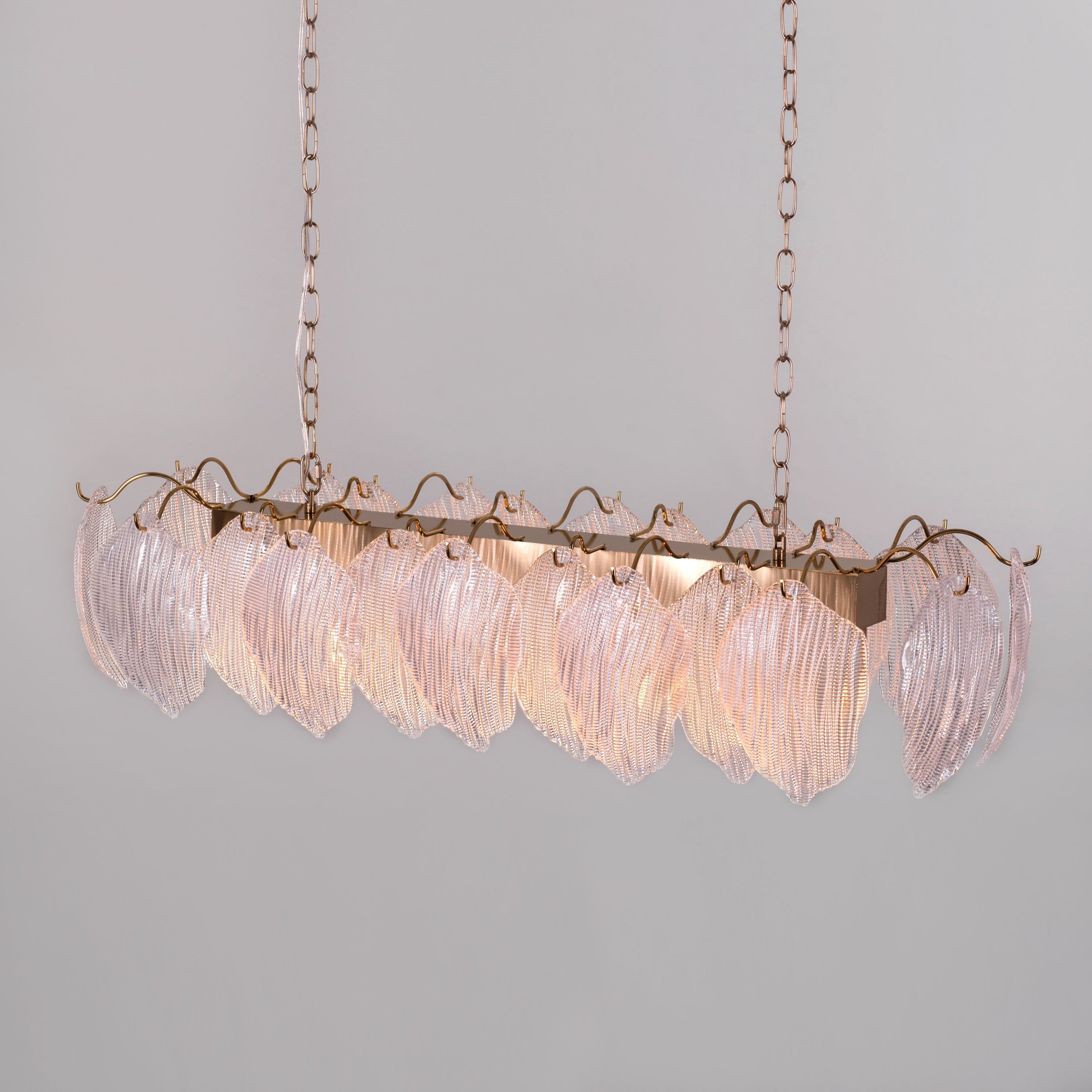 Snow Angel (Large, Gold) Glass Chandelier