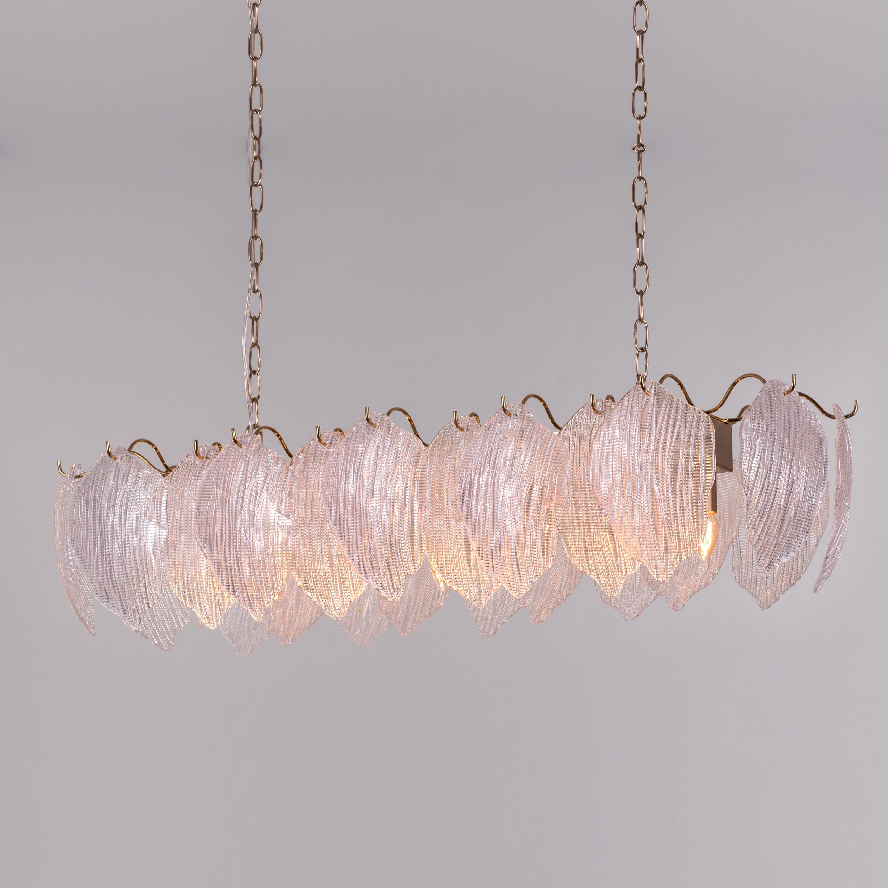 Snow Angel (Large, Gold) Glass Chandelier