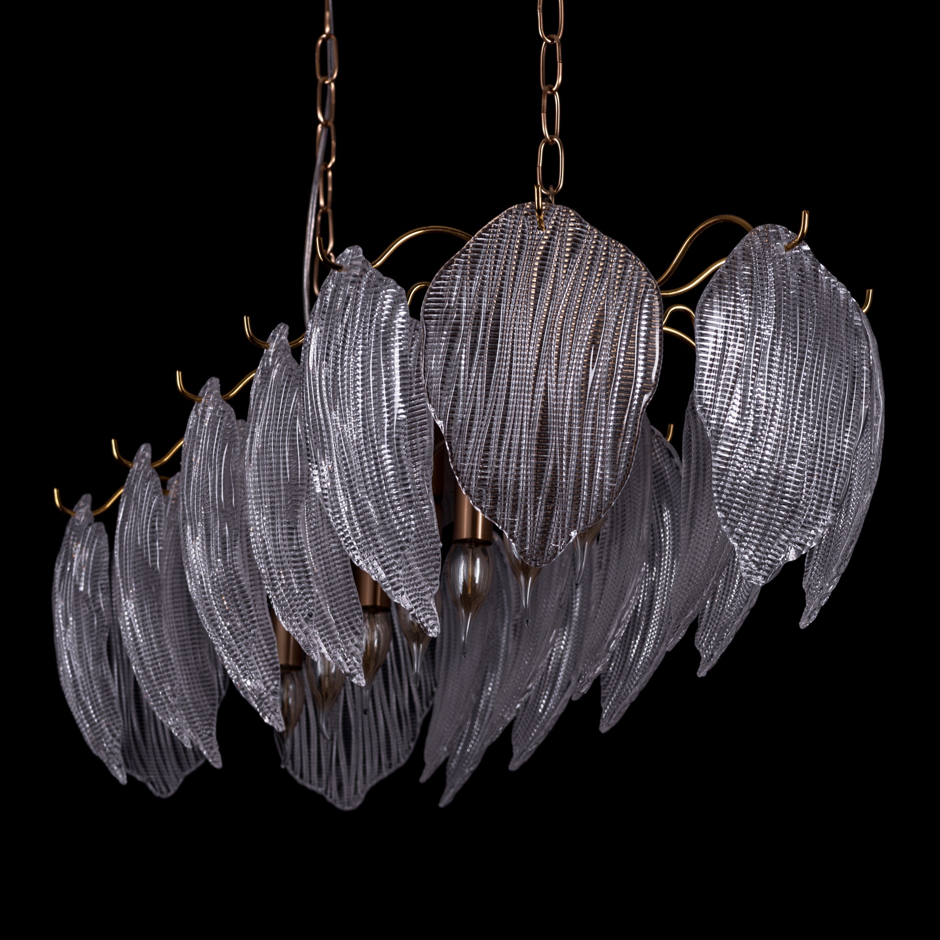 Snow Angel (Large, Gold) Glass Chandelier