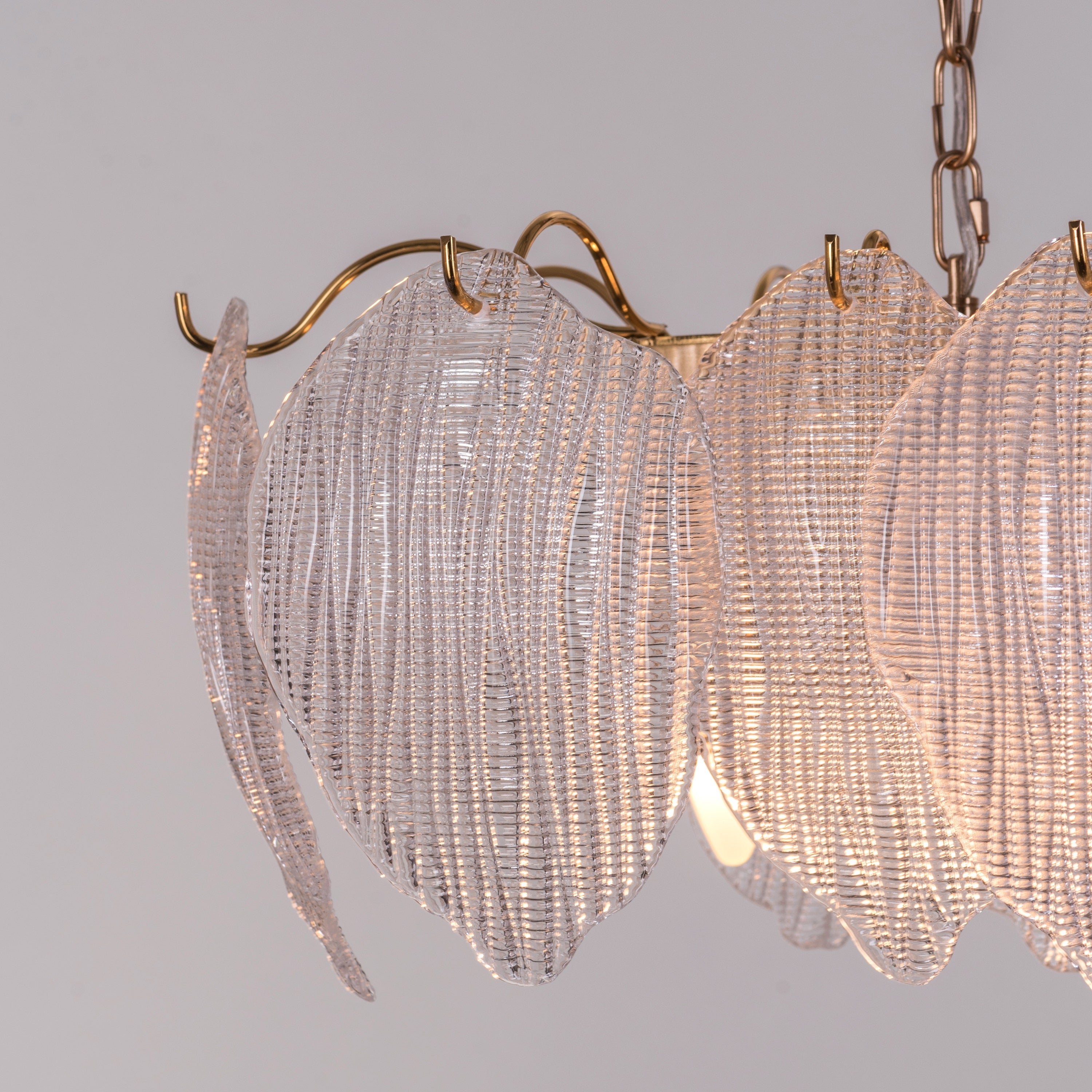 Snow Angel (Large, Gold) Glass Chandelier