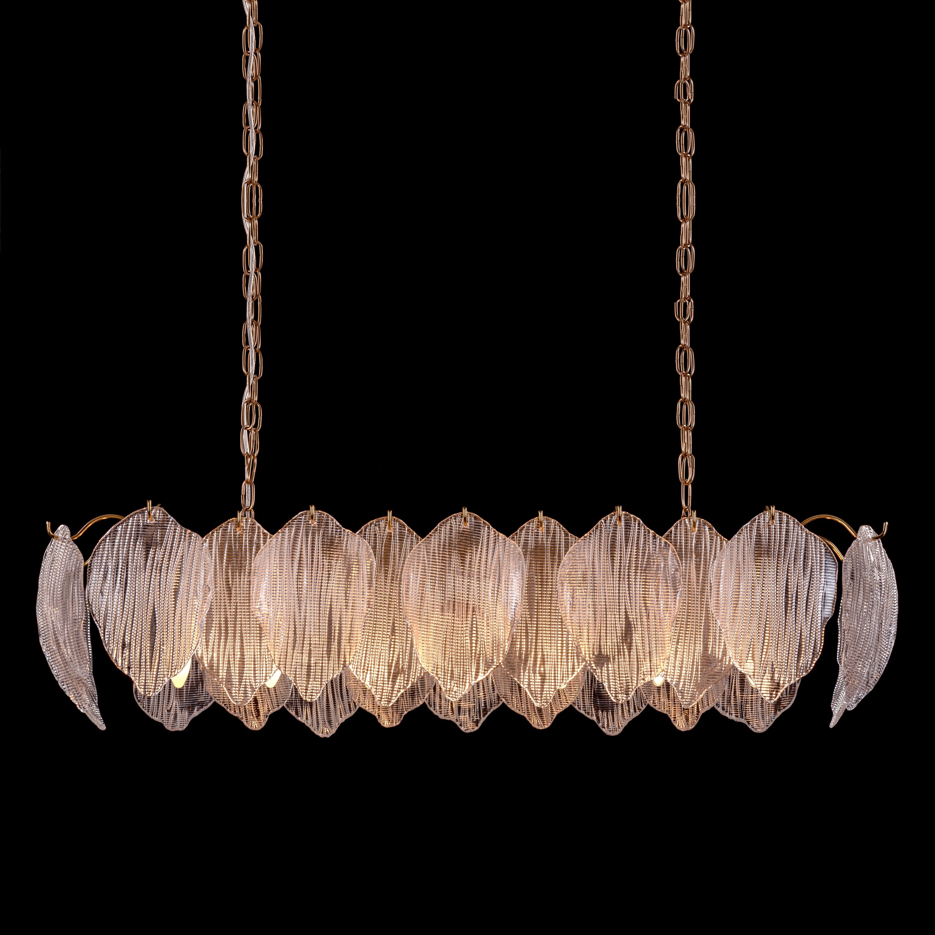 Snow Angel (Large, Gold) Glass Chandelier