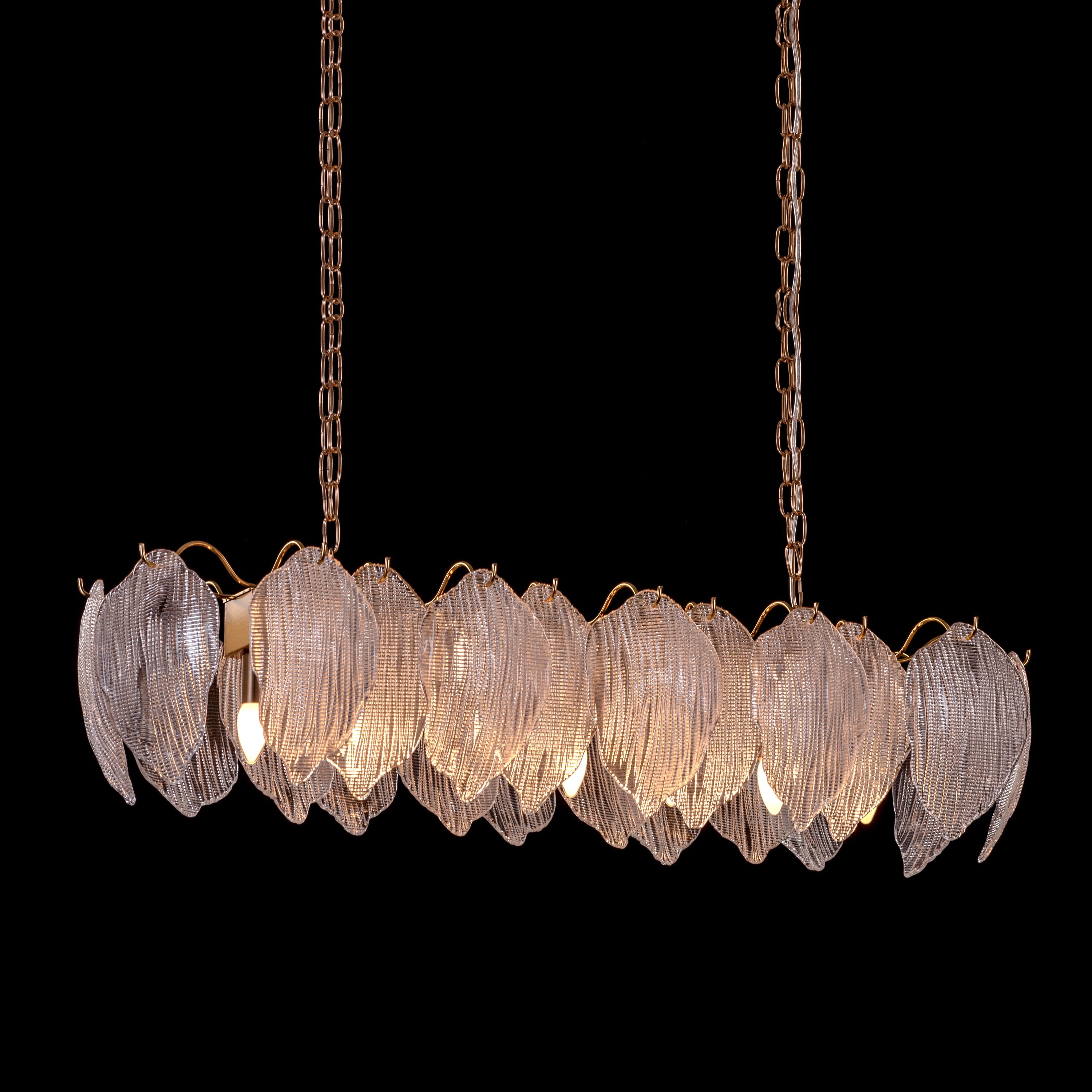 Snow Angel (Large, Gold) Glass Chandelier