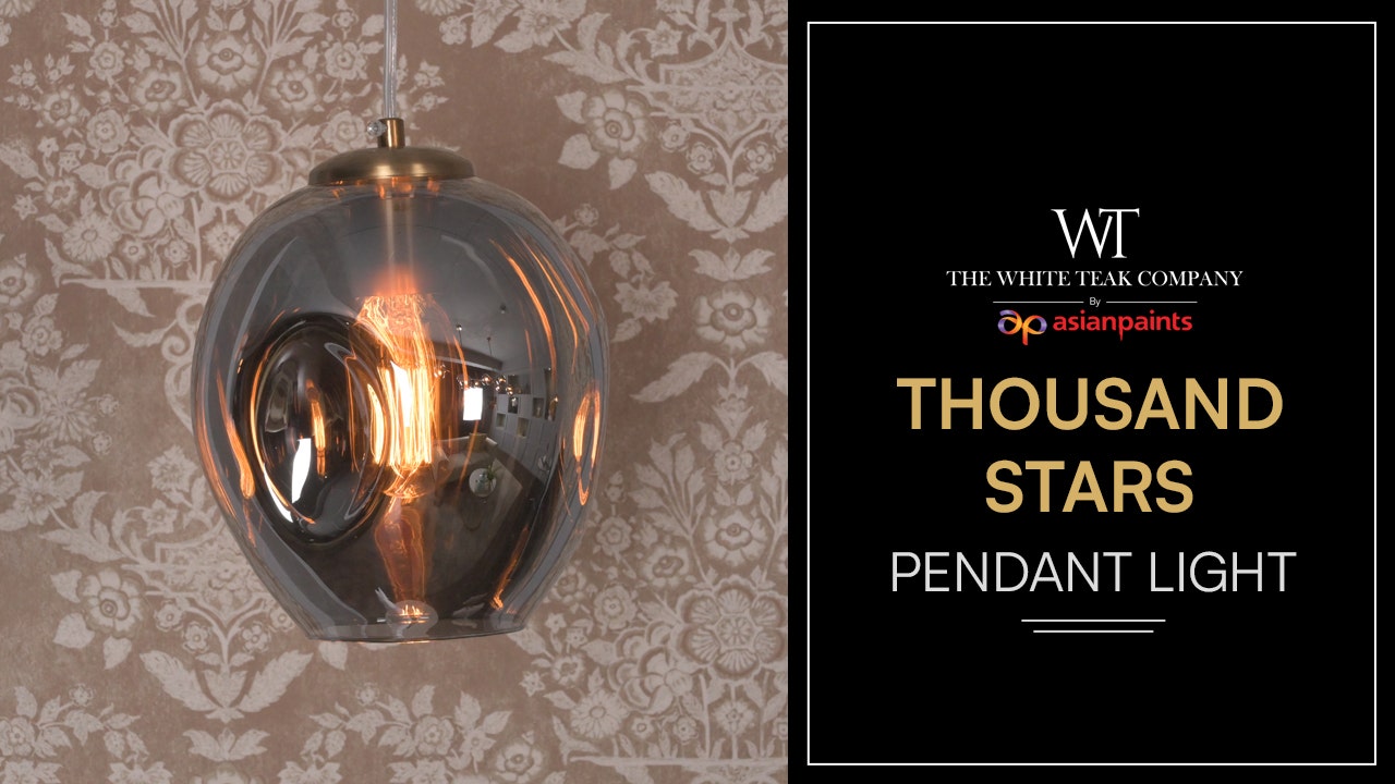 Thousand Stars Single (Smokey Grey) Glass Pendant Light