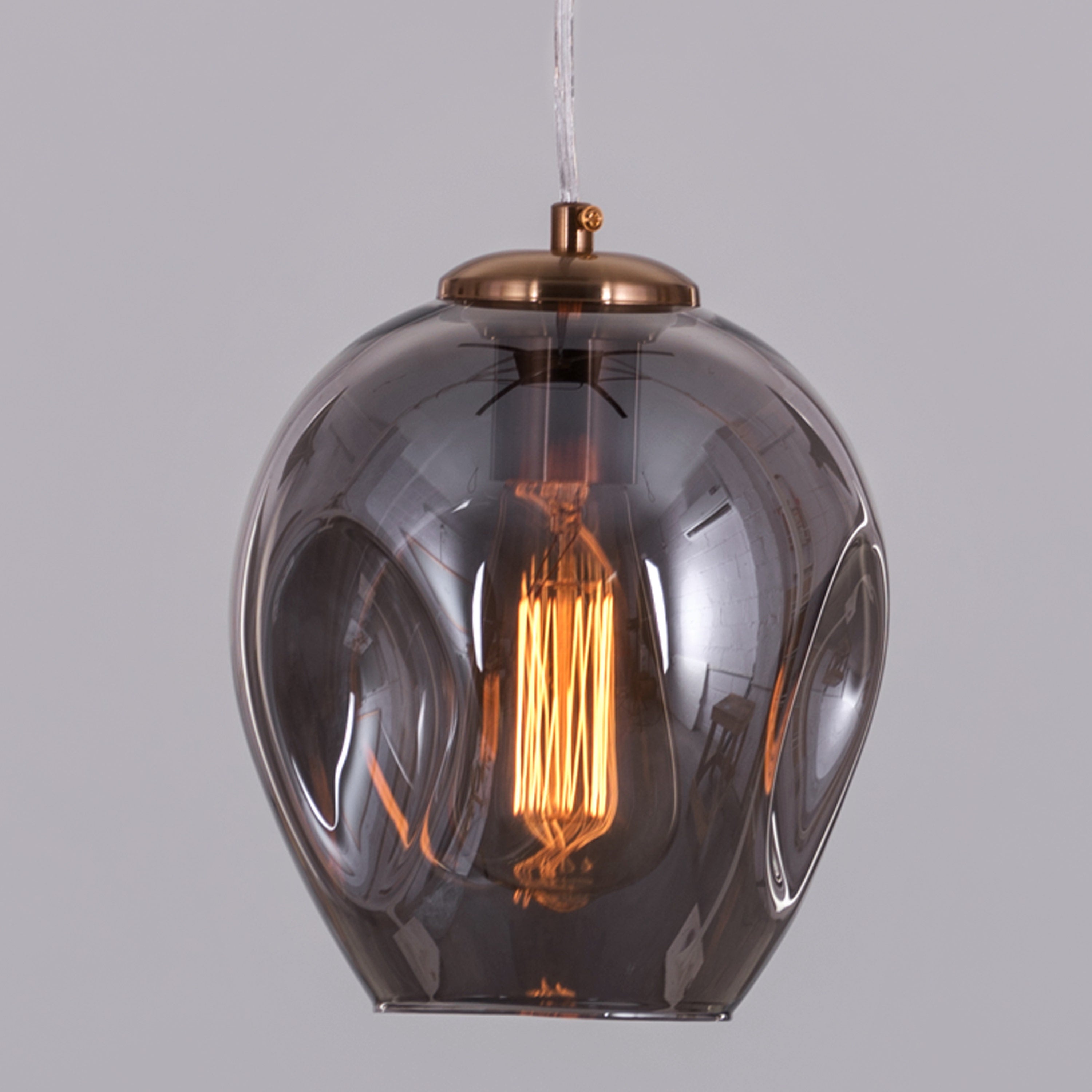 Thousand Stars Single (Smokey Grey) Glass Pendant Light