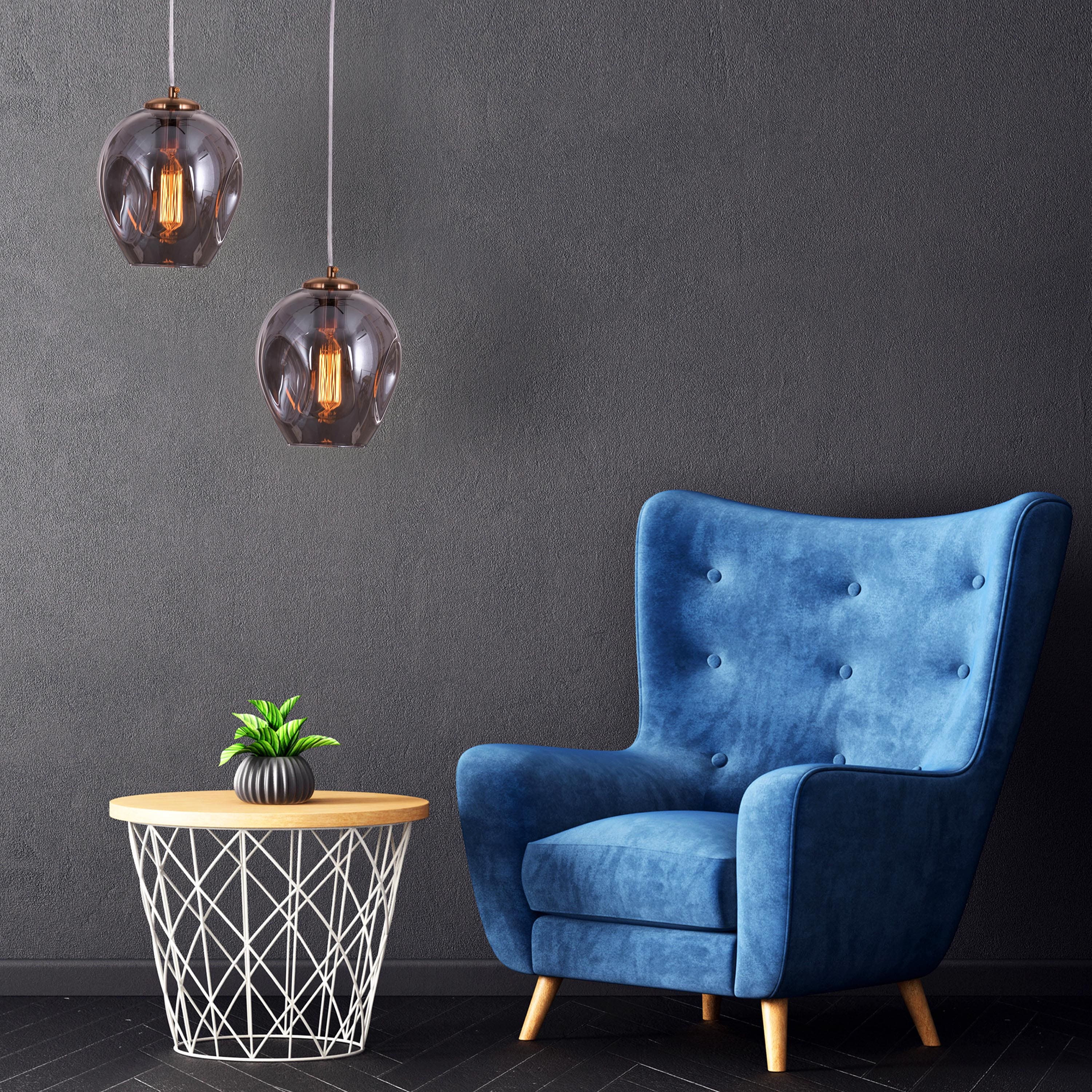 Thousand Stars Single (Smokey Grey) Glass Pendant Light