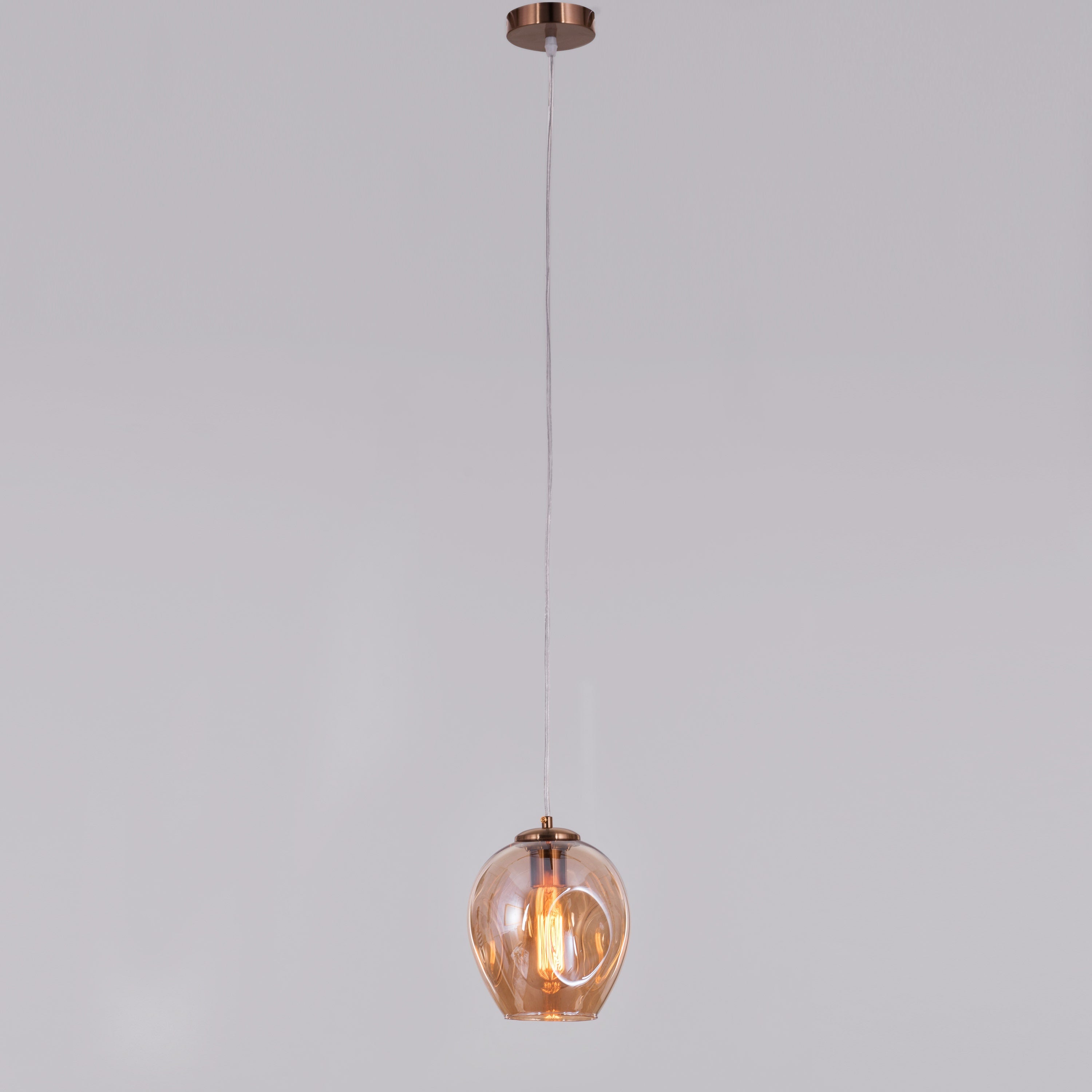 Thousand Stars Single (Amber) Glass Pendant Light
