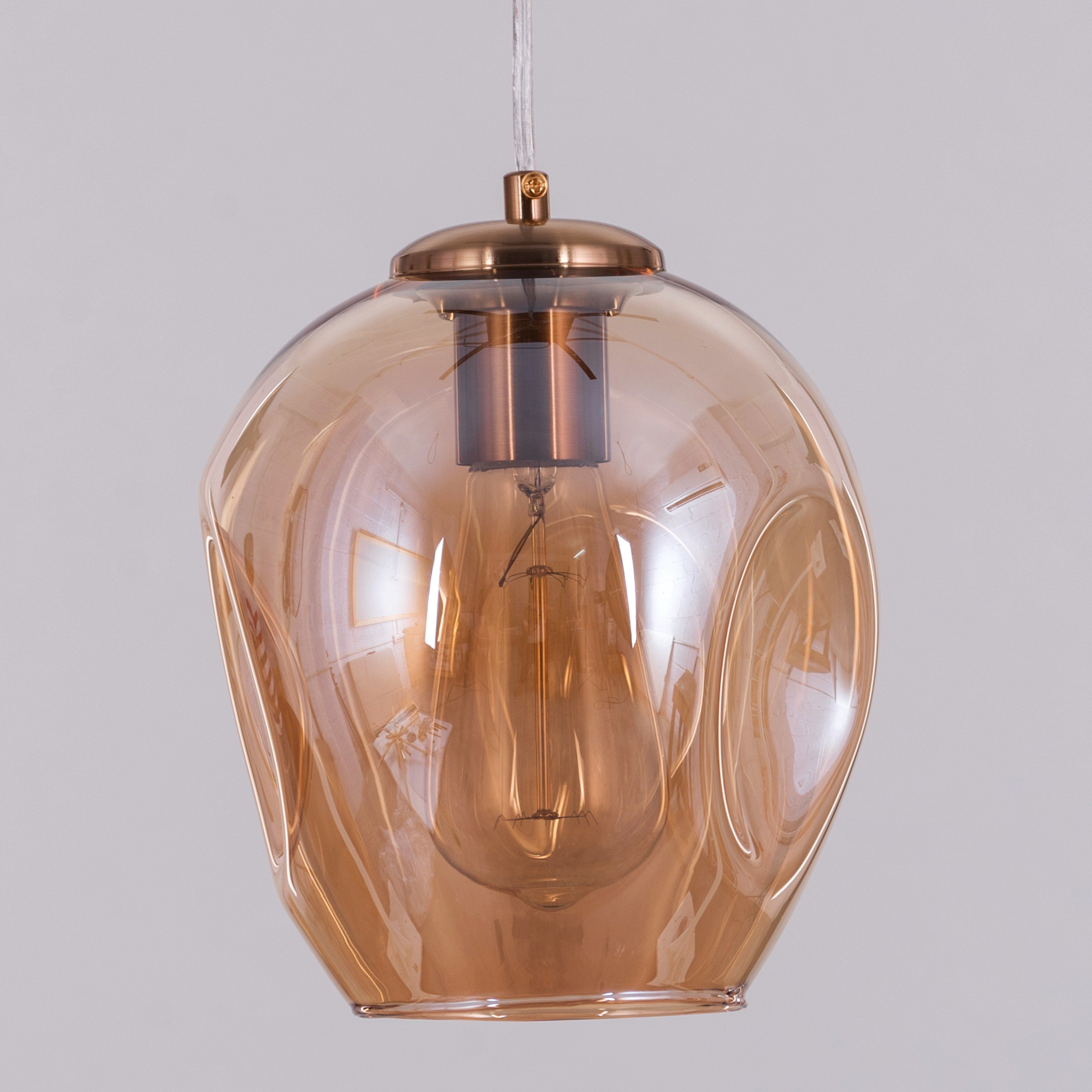 Thousand Stars Single (Amber) Glass Pendant Light