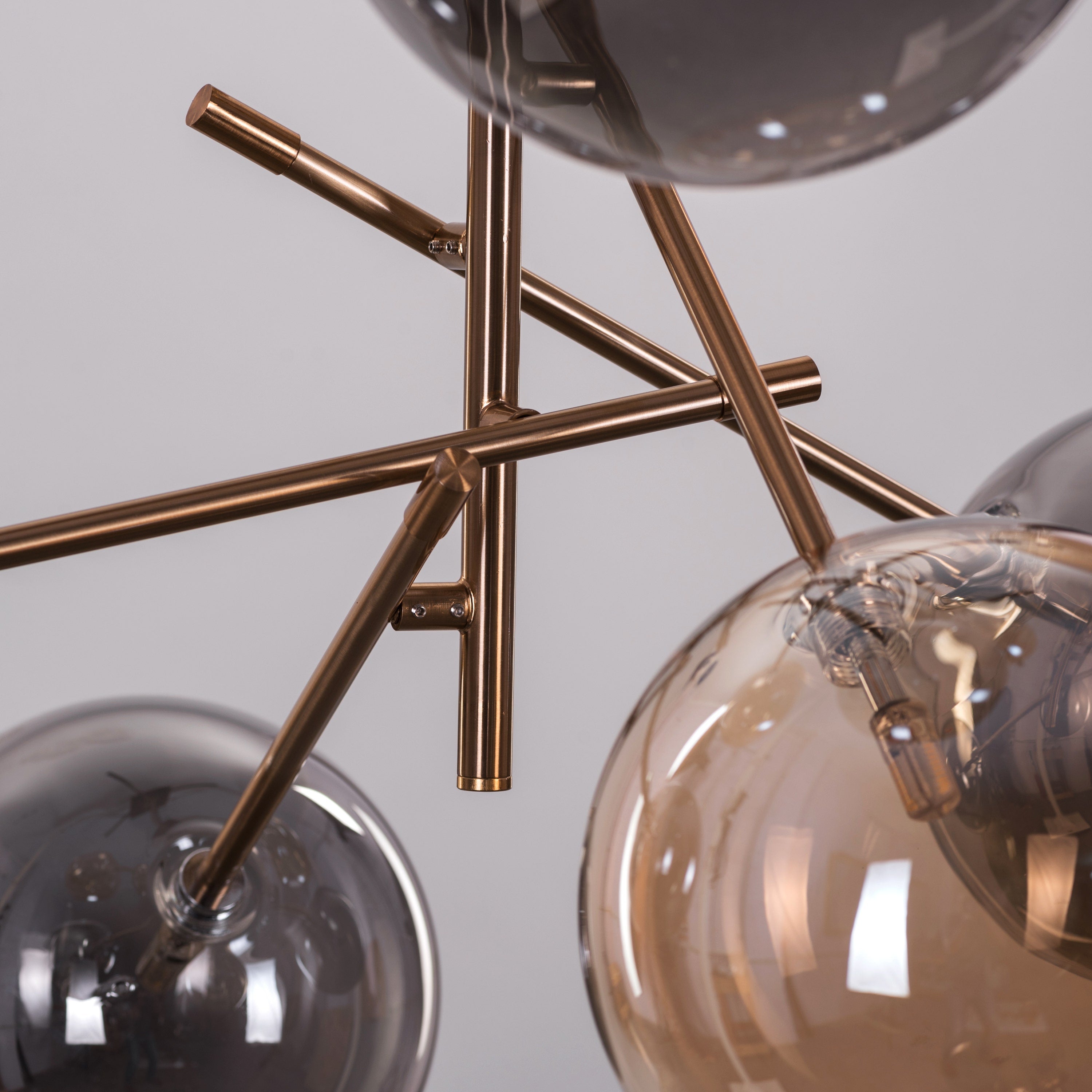 Pied Piper Posh (Large, Amber, Smokey Grey) Glass Chandelier